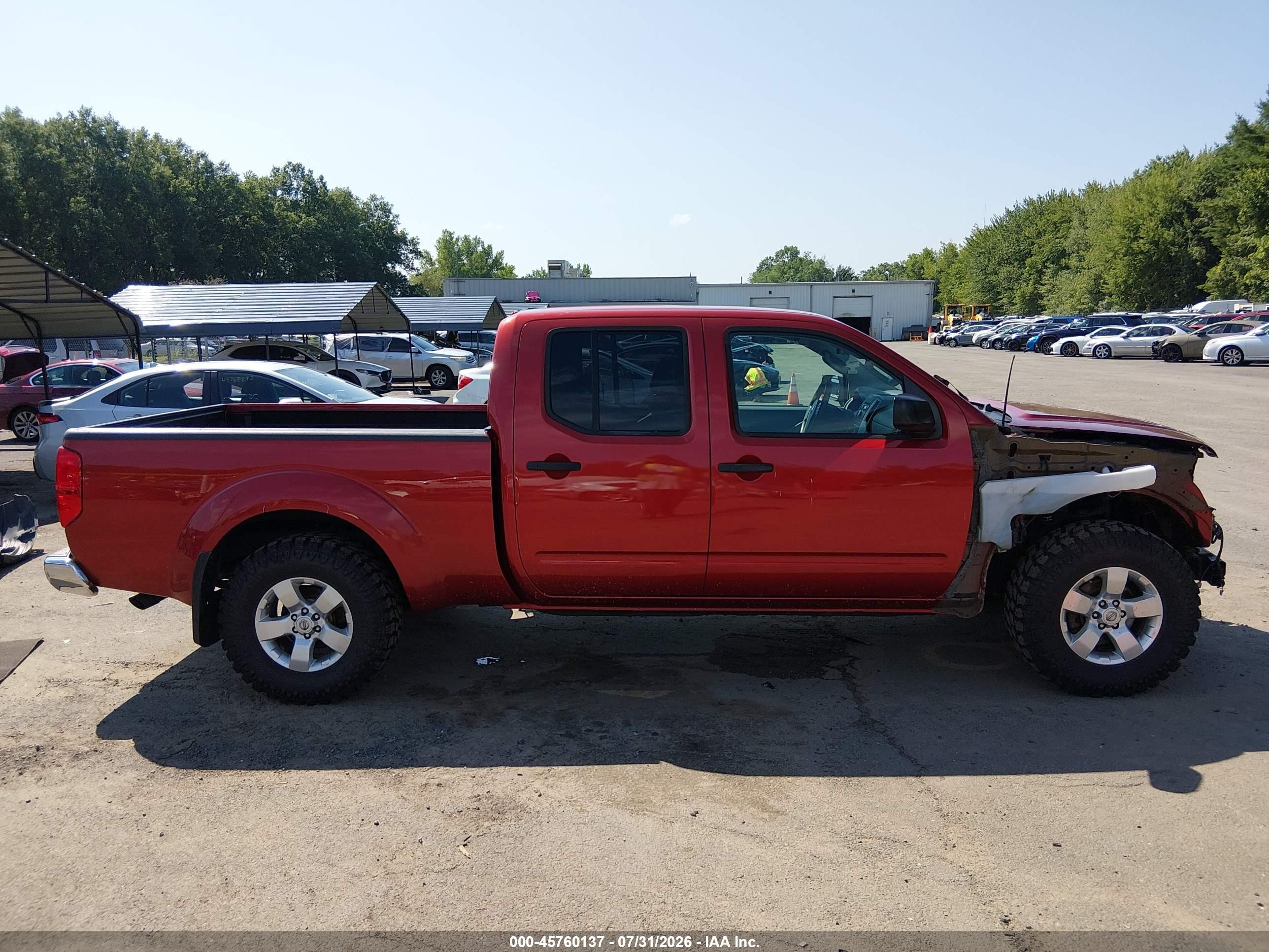 2012 Nissan Frontier Sv Red vin: 1N6AD0FV9CC410033