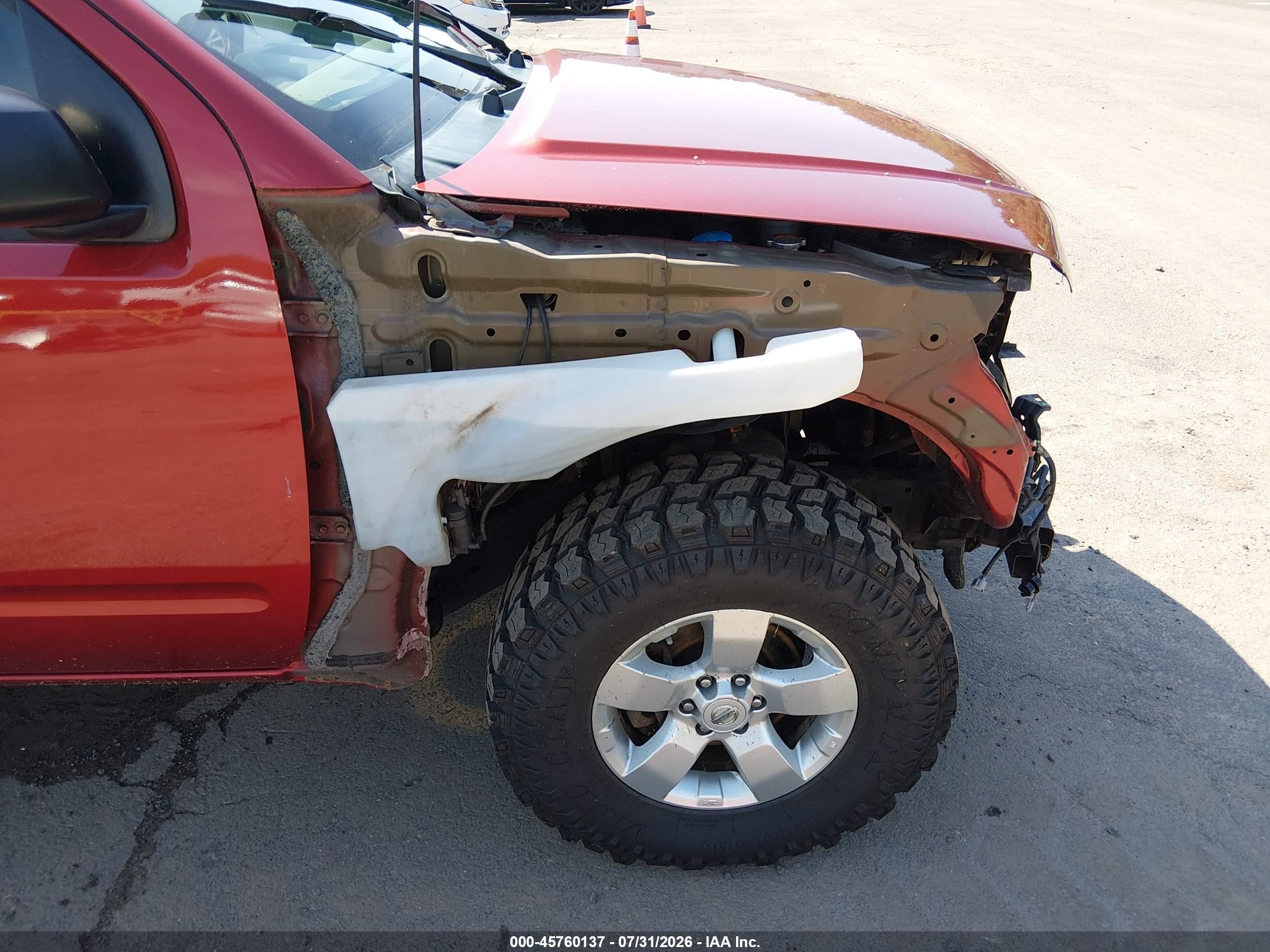 2012 Nissan Frontier Sv Red vin: 1N6AD0FV9CC410033