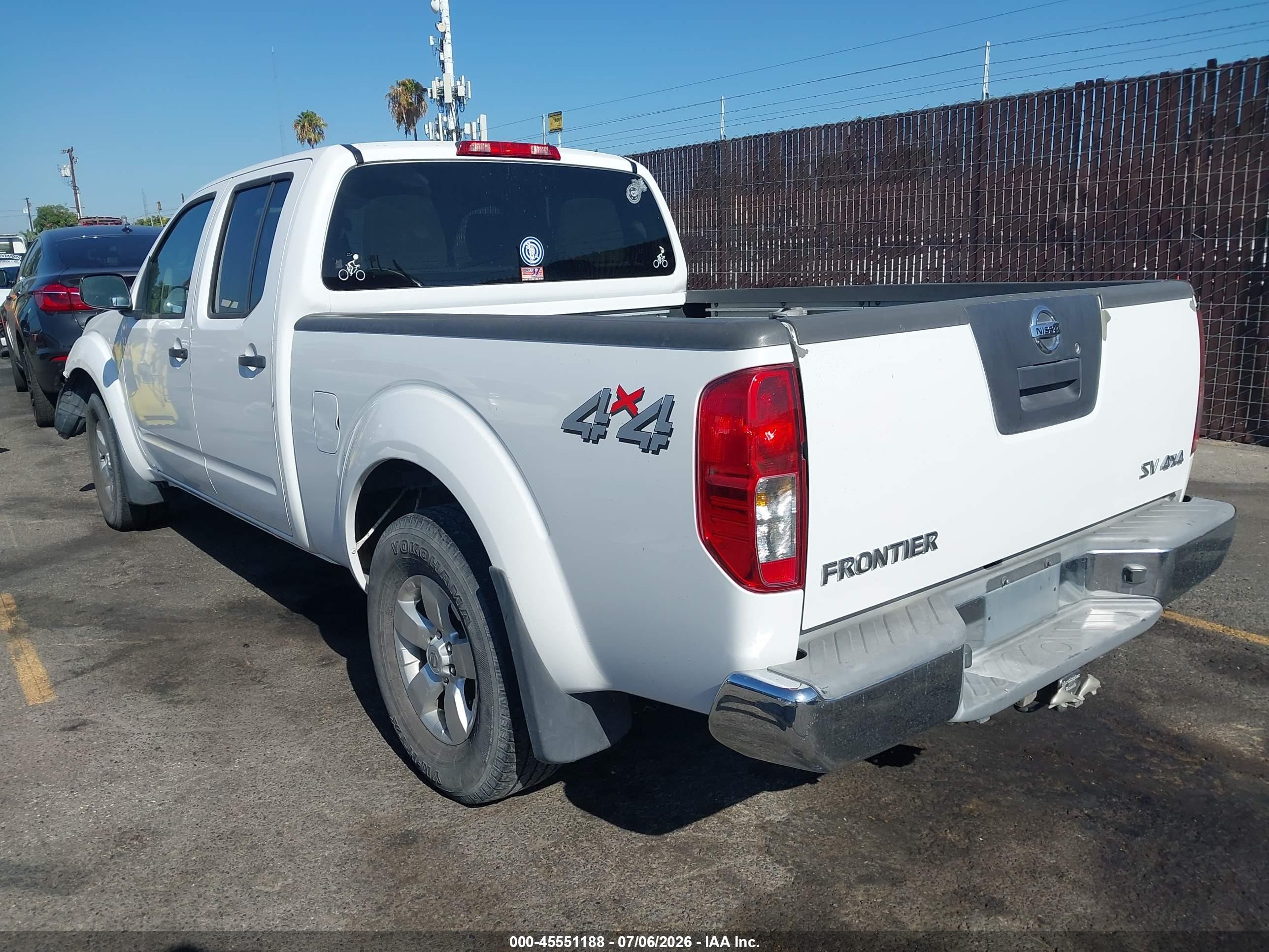 2012 Nissan Frontier Sv White vin: 1N6AD0FV9CC413580