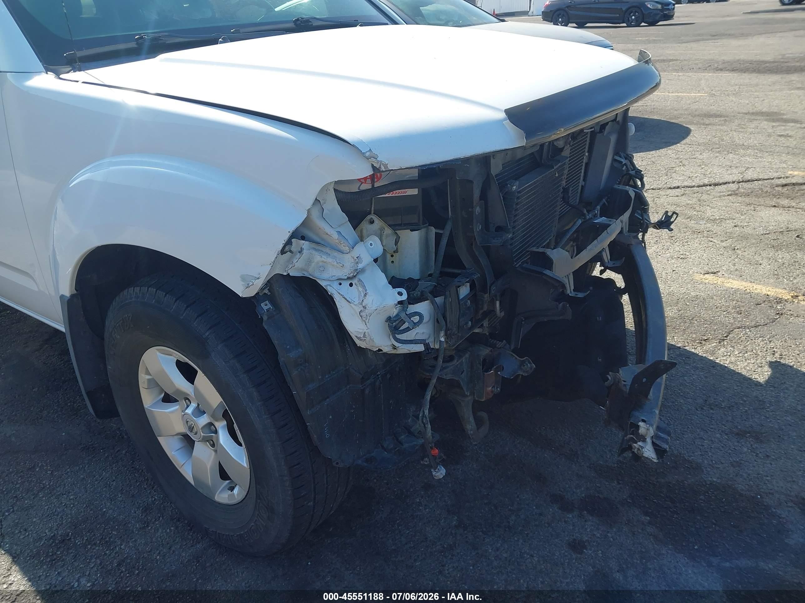 2012 Nissan Frontier Sv White vin: 1N6AD0FV9CC413580