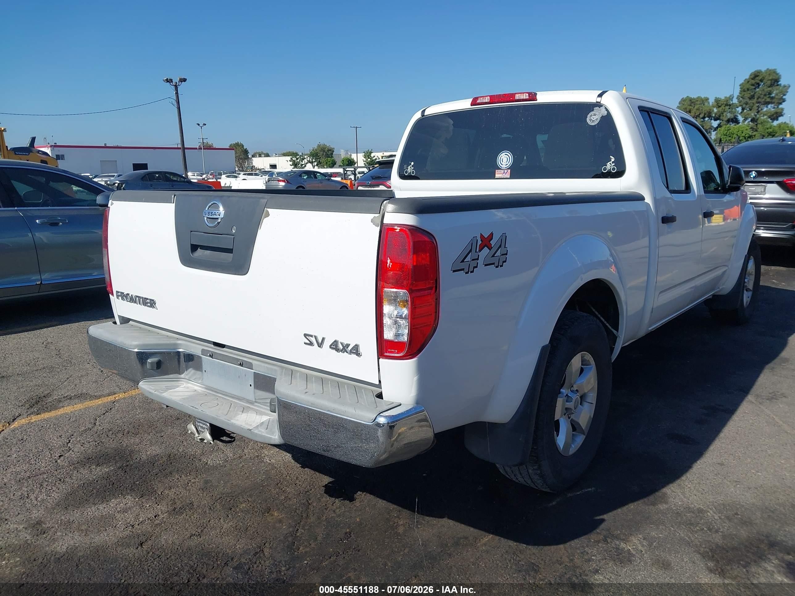 2012 Nissan Frontier Sv White vin: 1N6AD0FV9CC413580