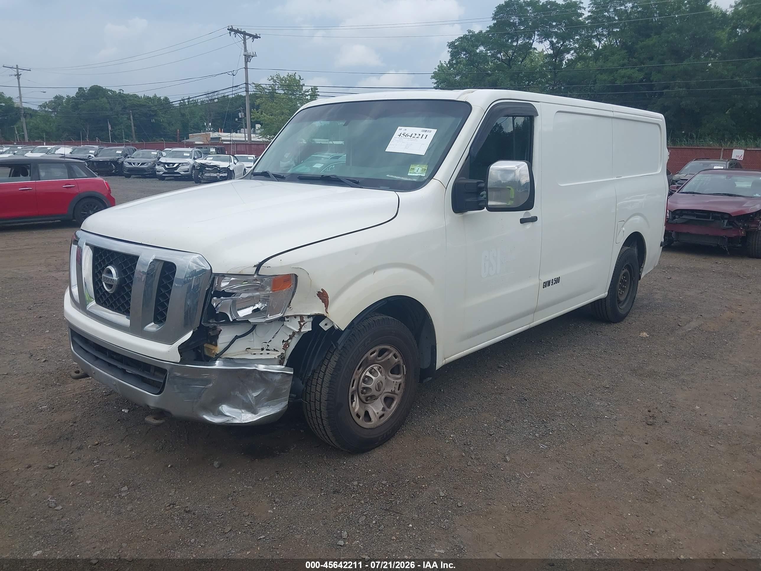 2013 Nissan Nv Cargo Nv2500 Hd Sv V8 White vin: 1N6AF0KY0DN113619
