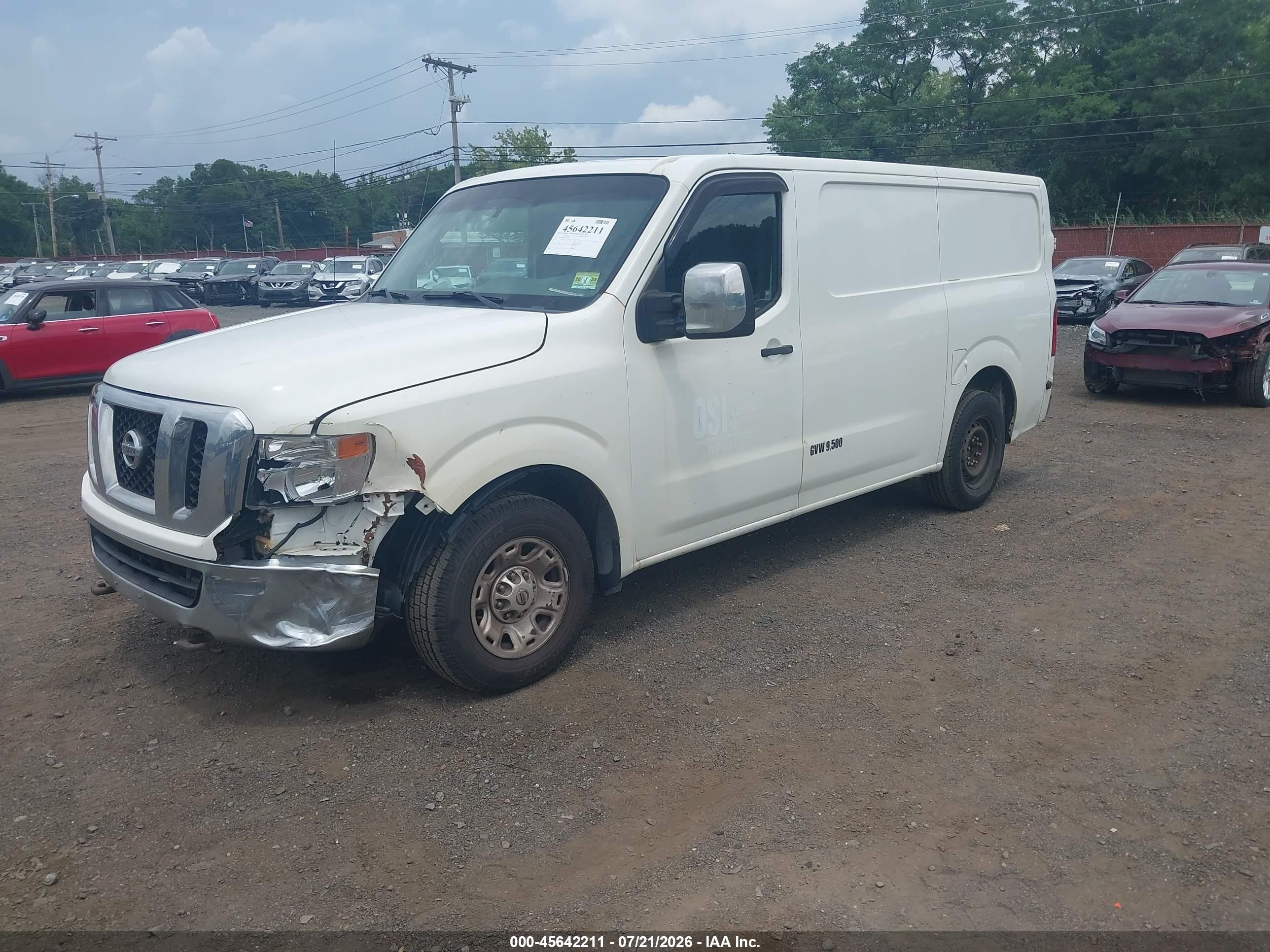 2013 Nissan Nv Cargo Nv2500 Hd Sv V8 White vin: 1N6AF0KY0DN113619