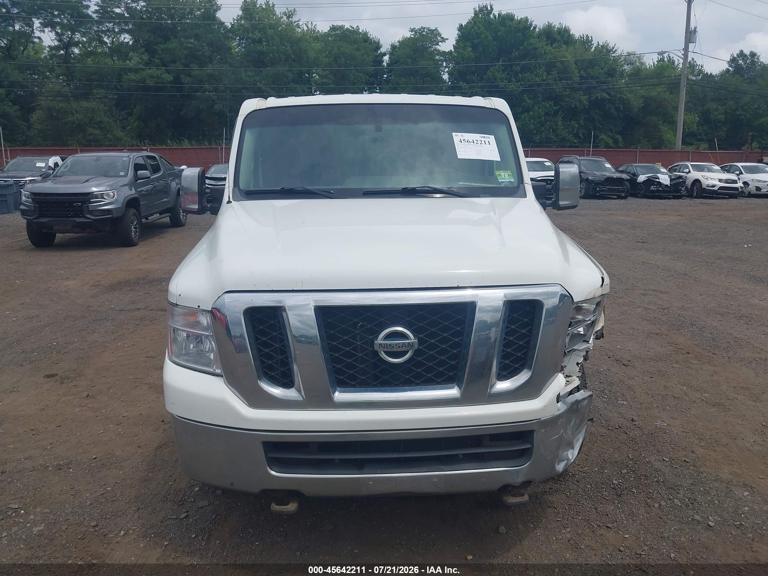 2013 Nissan Nv Cargo Nv2500 Hd Sv V8 White vin: 1N6AF0KY0DN113619