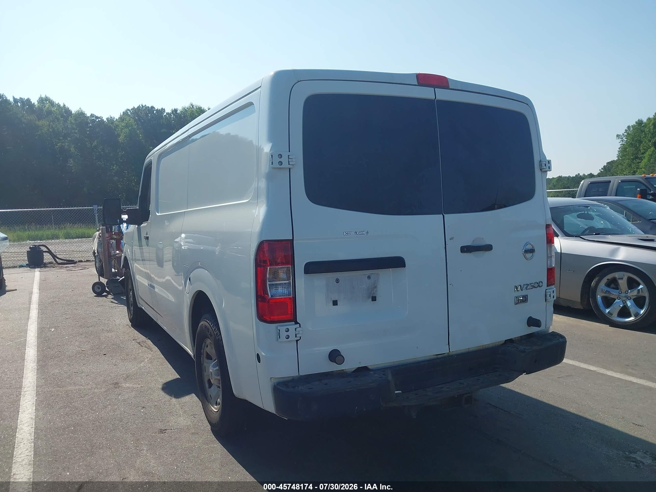 2014 Nissan Nv Cargo Nv2500 Hd Sv V8 White vin: 1N6AF0KY1EN108527