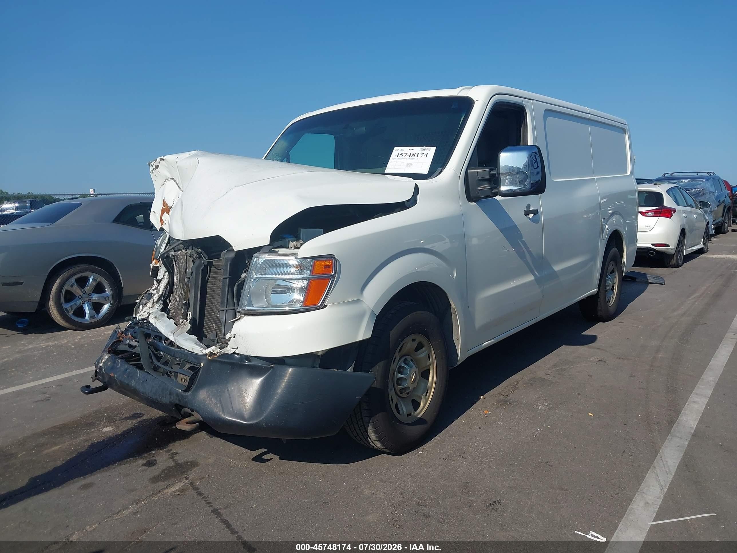 2014 Nissan Nv Cargo Nv2500 Hd Sv V8 White vin: 1N6AF0KY1EN108527
