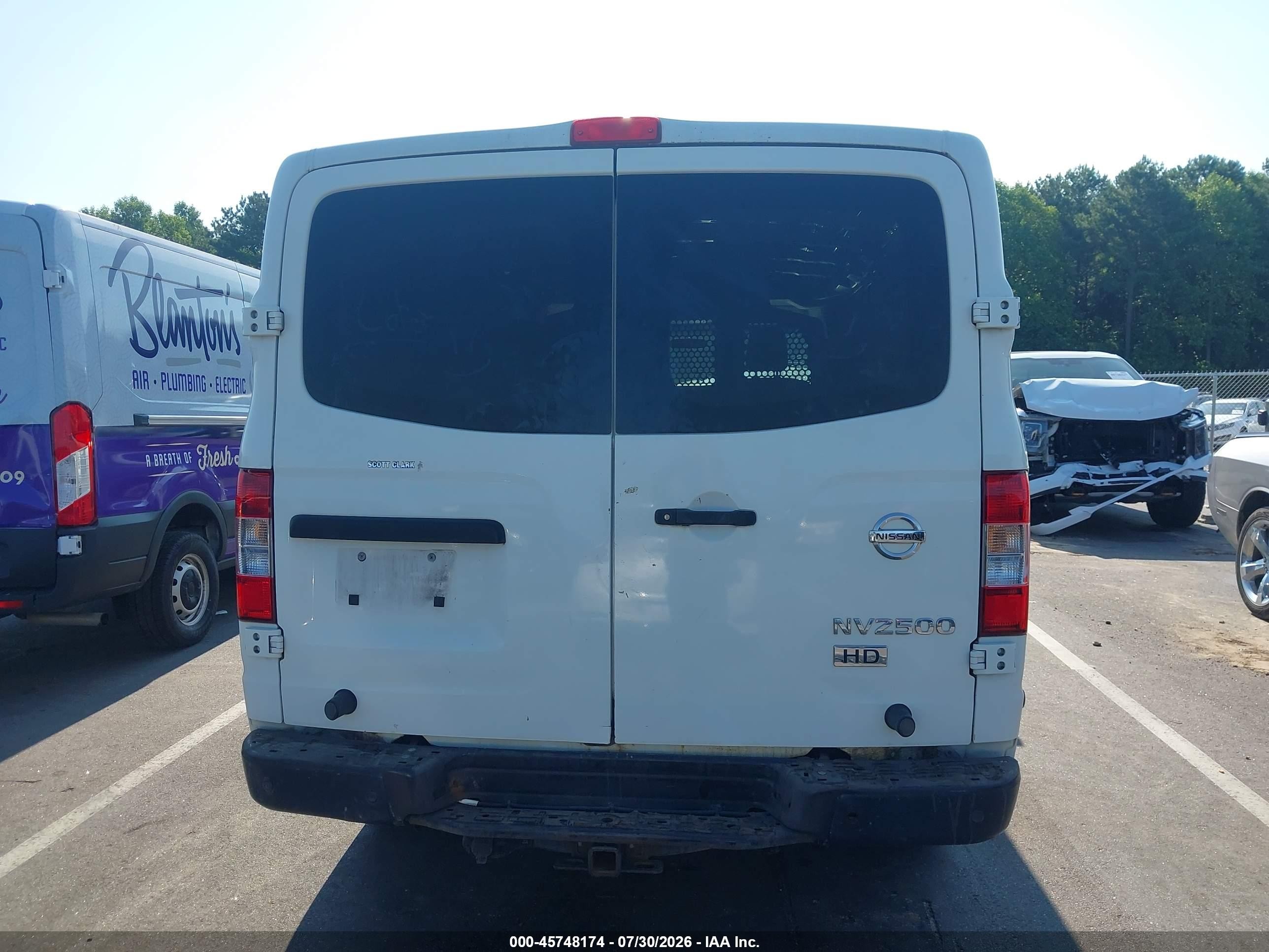 2014 Nissan Nv Cargo Nv2500 Hd Sv V8 White vin: 1N6AF0KY1EN108527