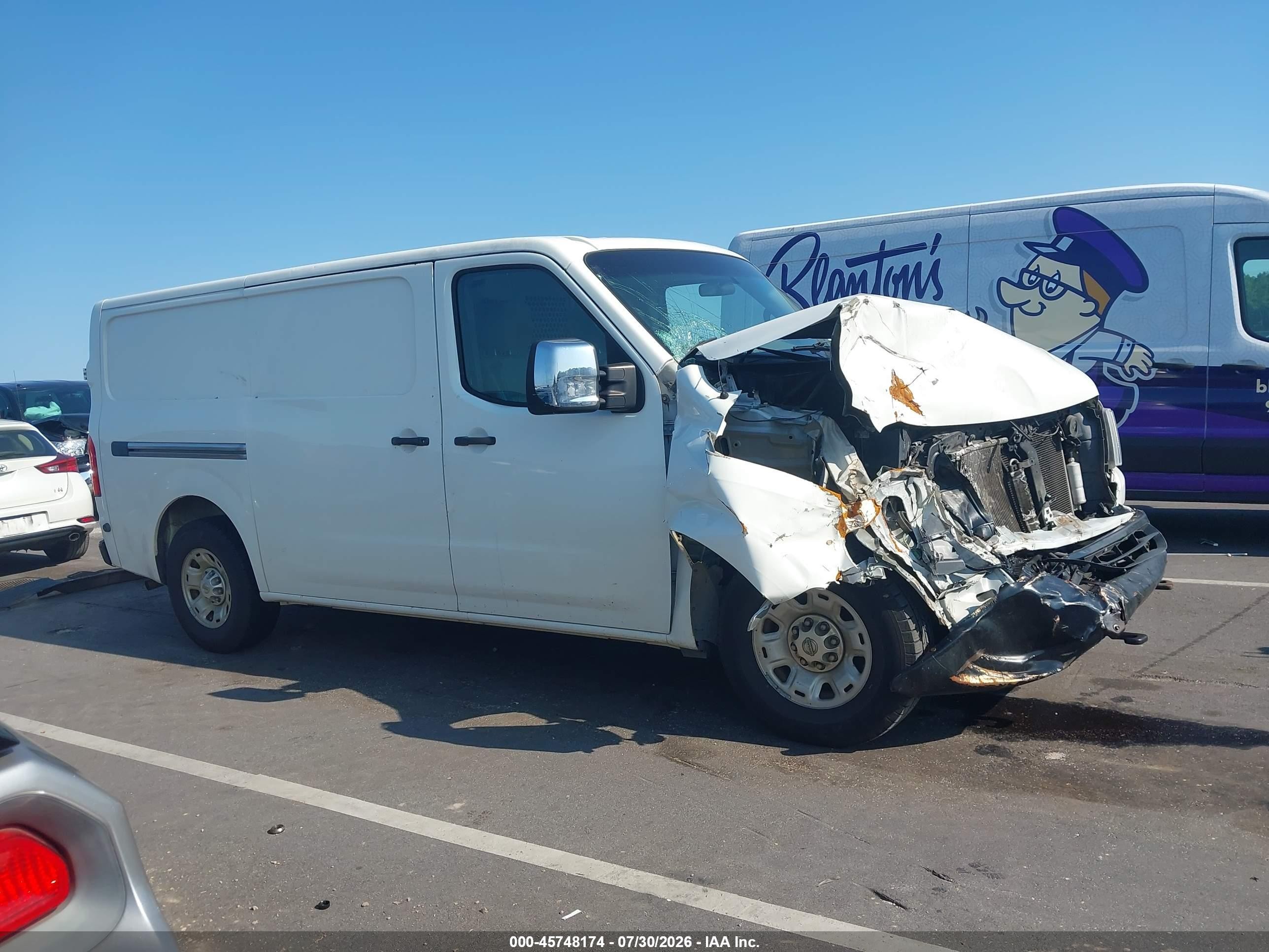 2014 Nissan Nv Cargo Nv2500 Hd Sv V8 White vin: 1N6AF0KY1EN108527