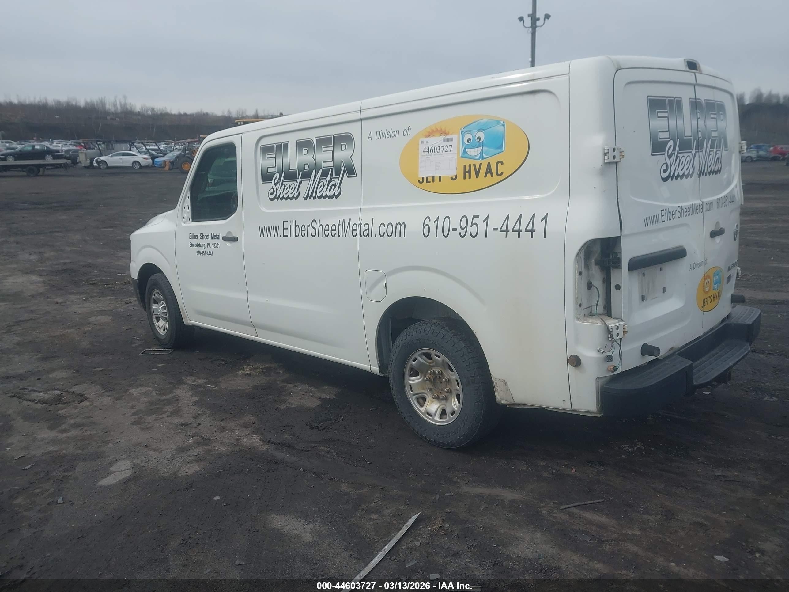 2013 Nissan Nv Cargo Nv3500 Hd S V8 White vin: 1N6AF0KY7DN107767