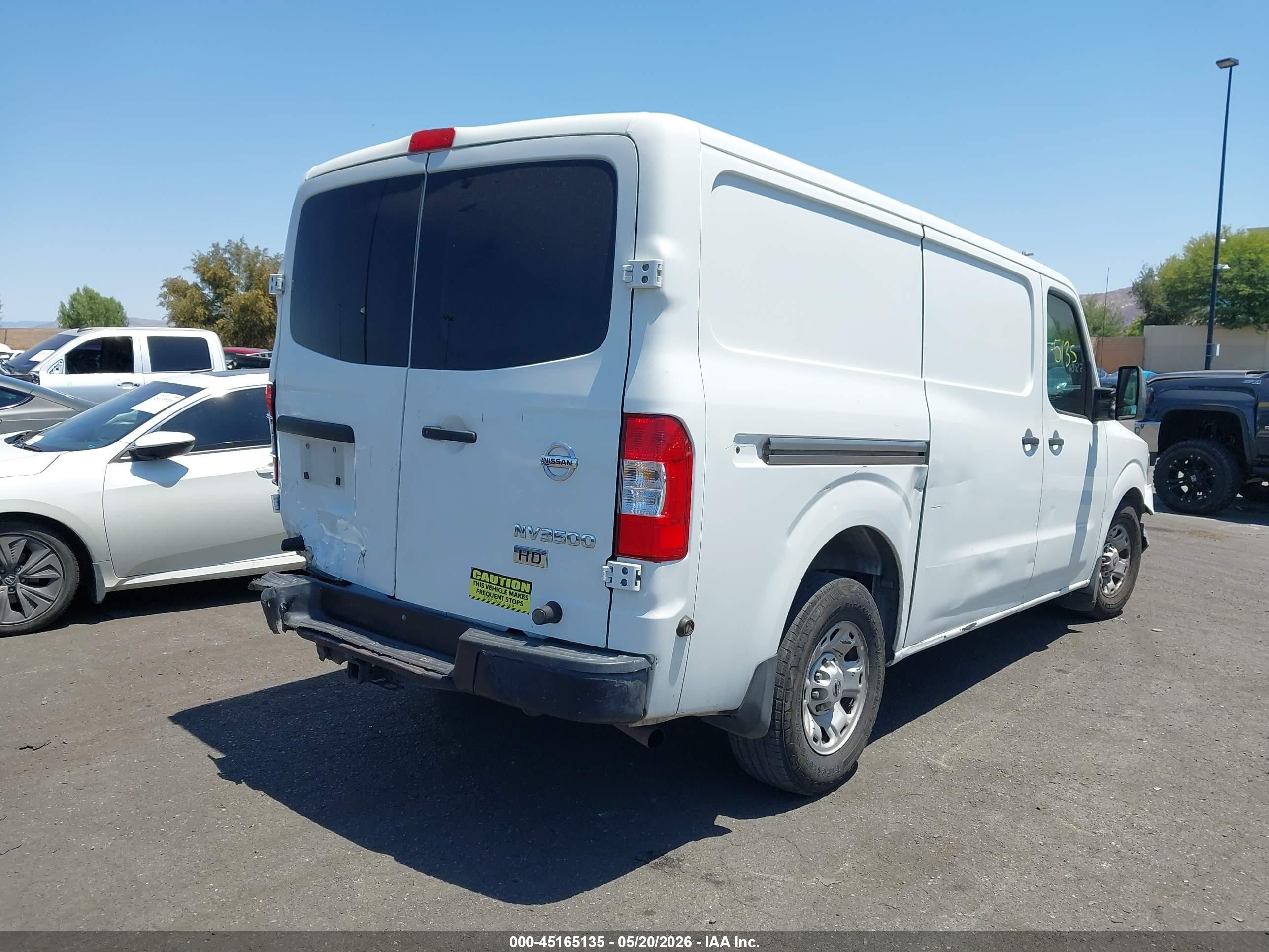 2013 Nissan Nv Cargo Nv3500 Hd S V8 White vin: 1N6AF0KY7DN108269