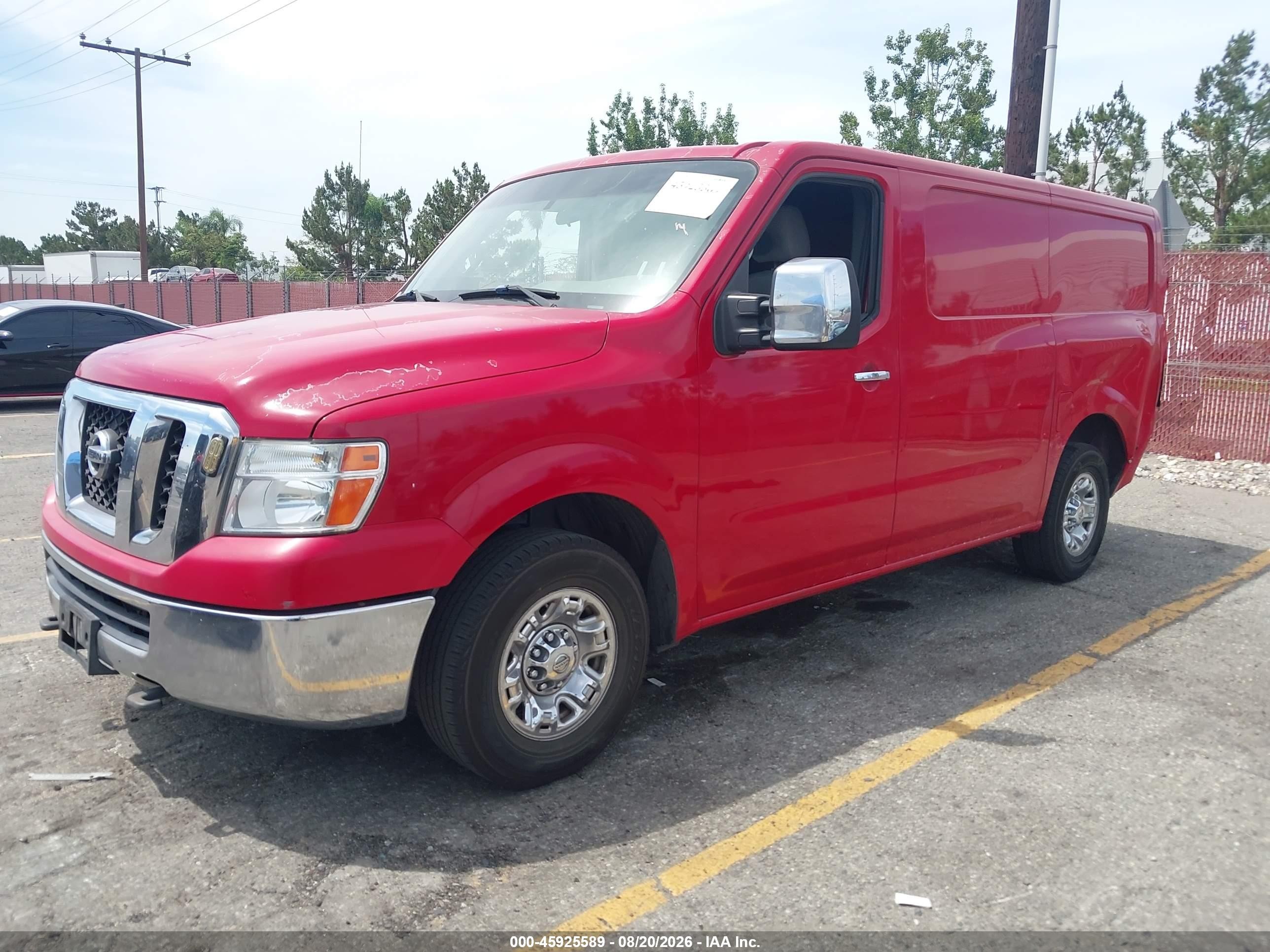 2015 Nissan Nv Cargo Nv2500 Hd S V8/sl V8/sv V8 Red vin: 1N6AF0KY9FN800102