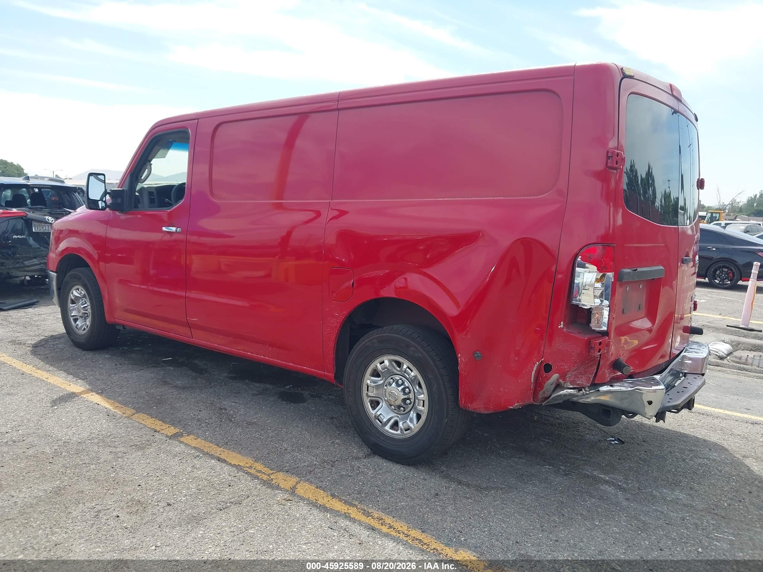 2015 Nissan Nv Cargo Nv2500 Hd S V8/sl V8/sv V8 Red vin: 1N6AF0KY9FN800102