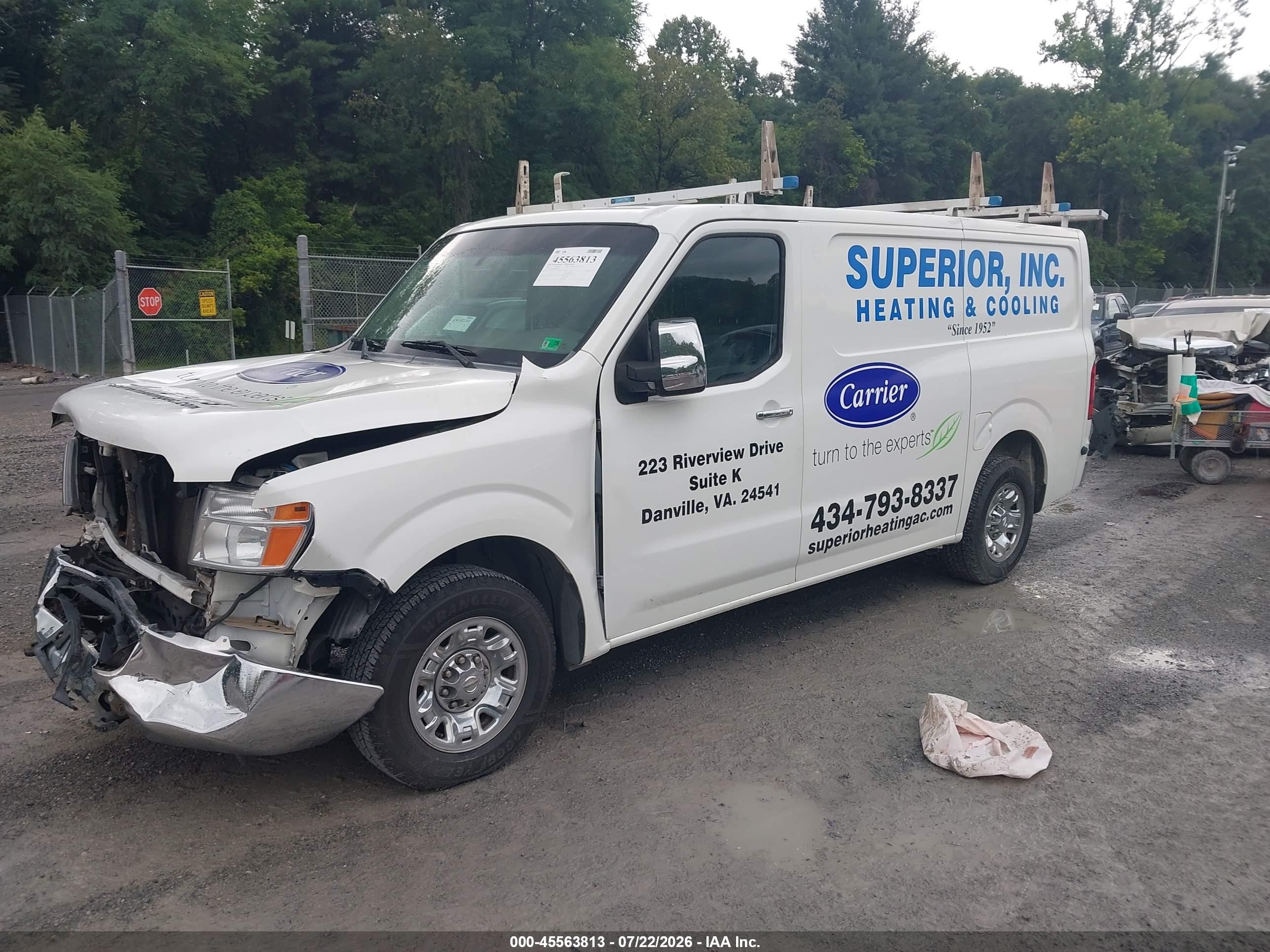 2014 Nissan Nv Cargo Nv2500 Hd Sv V8 White vin: 1N6AF0KYXEN108493