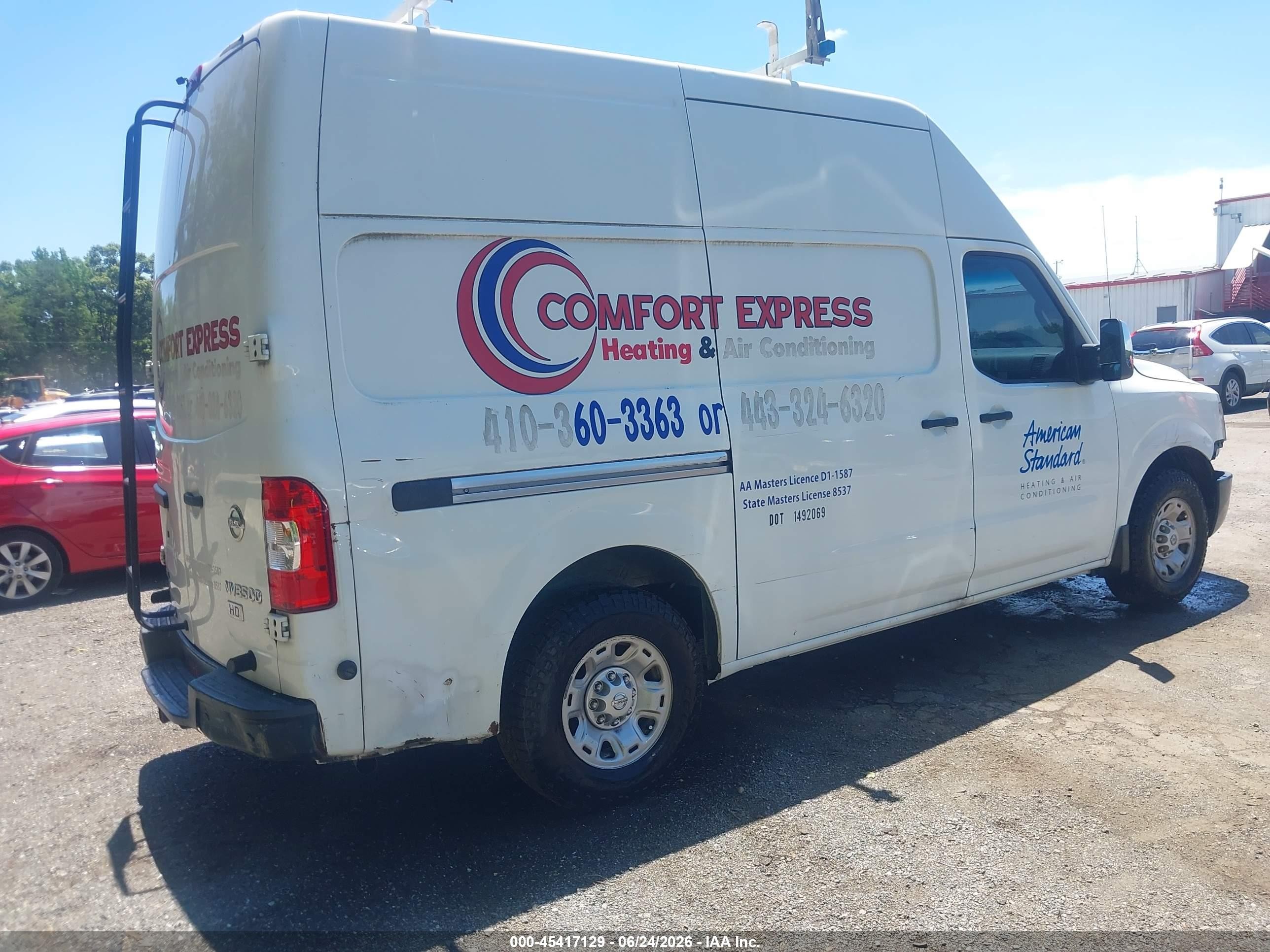 2014 Nissan Nv Cargo Nv3500 Hd Sv V8 White vin: 1N6AF0LX7EN102740