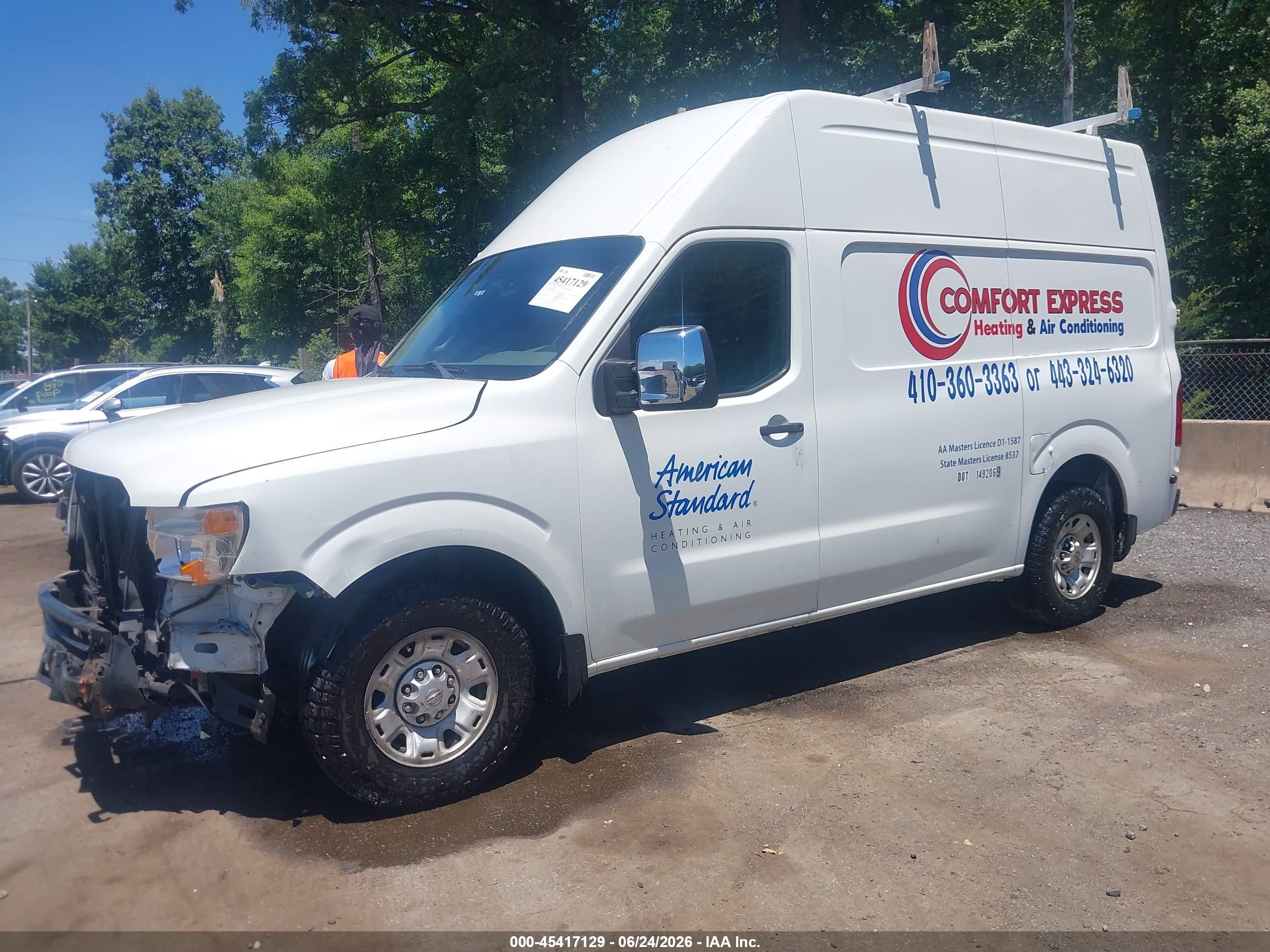 2014 Nissan Nv Cargo Nv3500 Hd Sv V8 White vin: 1N6AF0LX7EN102740