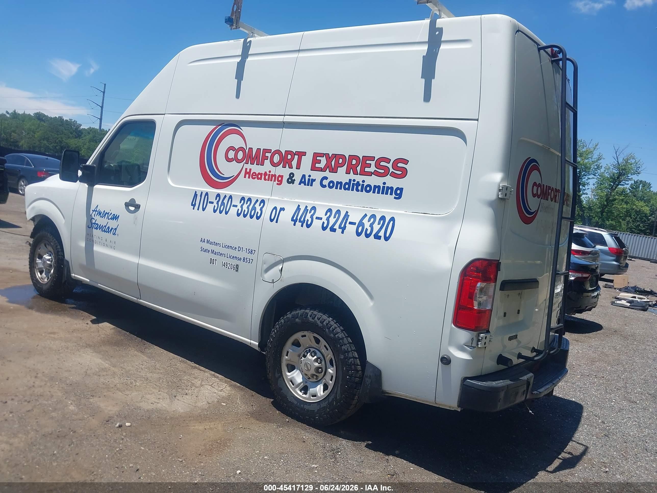 2014 Nissan Nv Cargo Nv3500 Hd Sv V8 White vin: 1N6AF0LX7EN102740