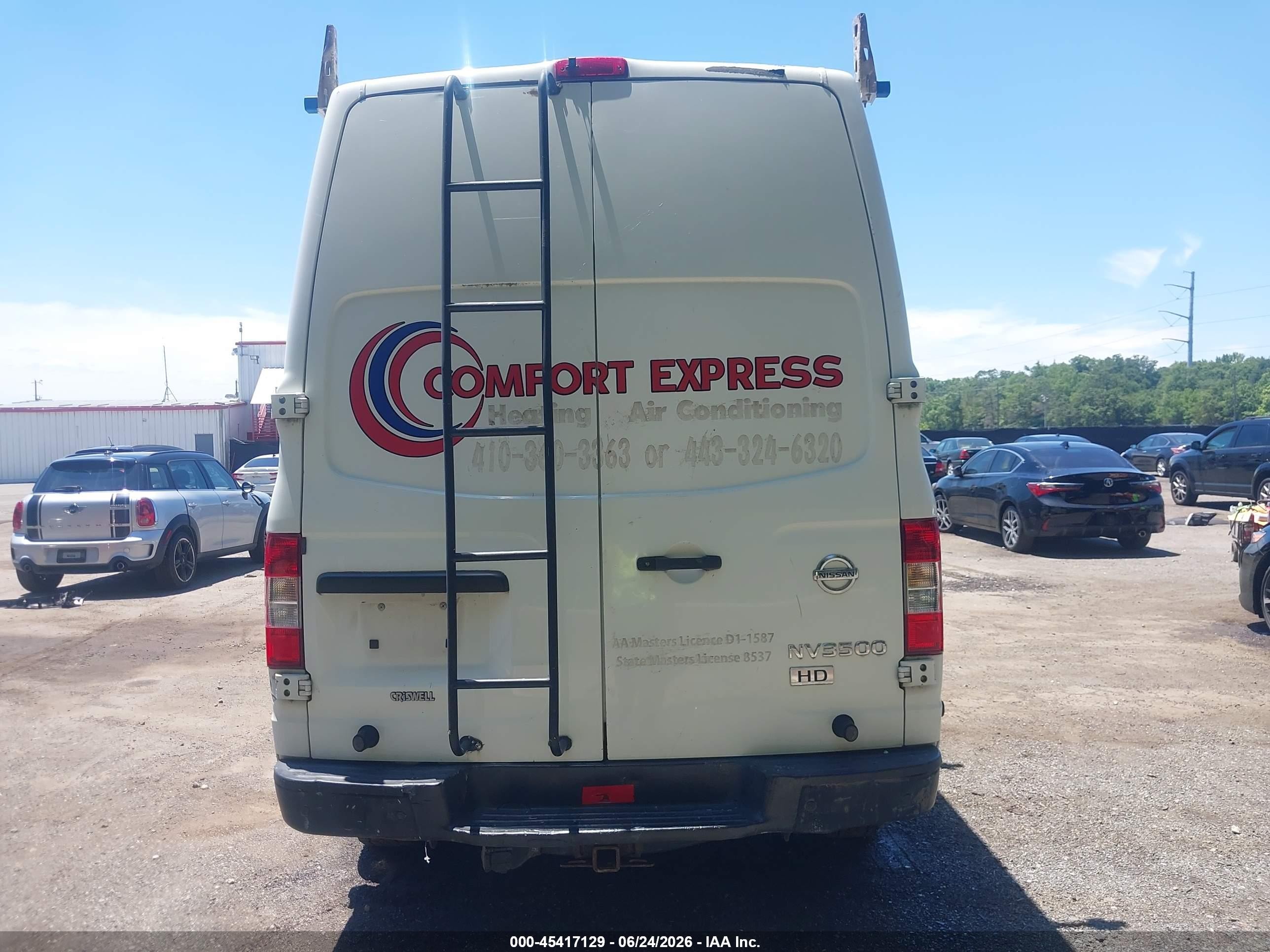 2014 Nissan Nv Cargo Nv3500 Hd Sv V8 White vin: 1N6AF0LX7EN102740