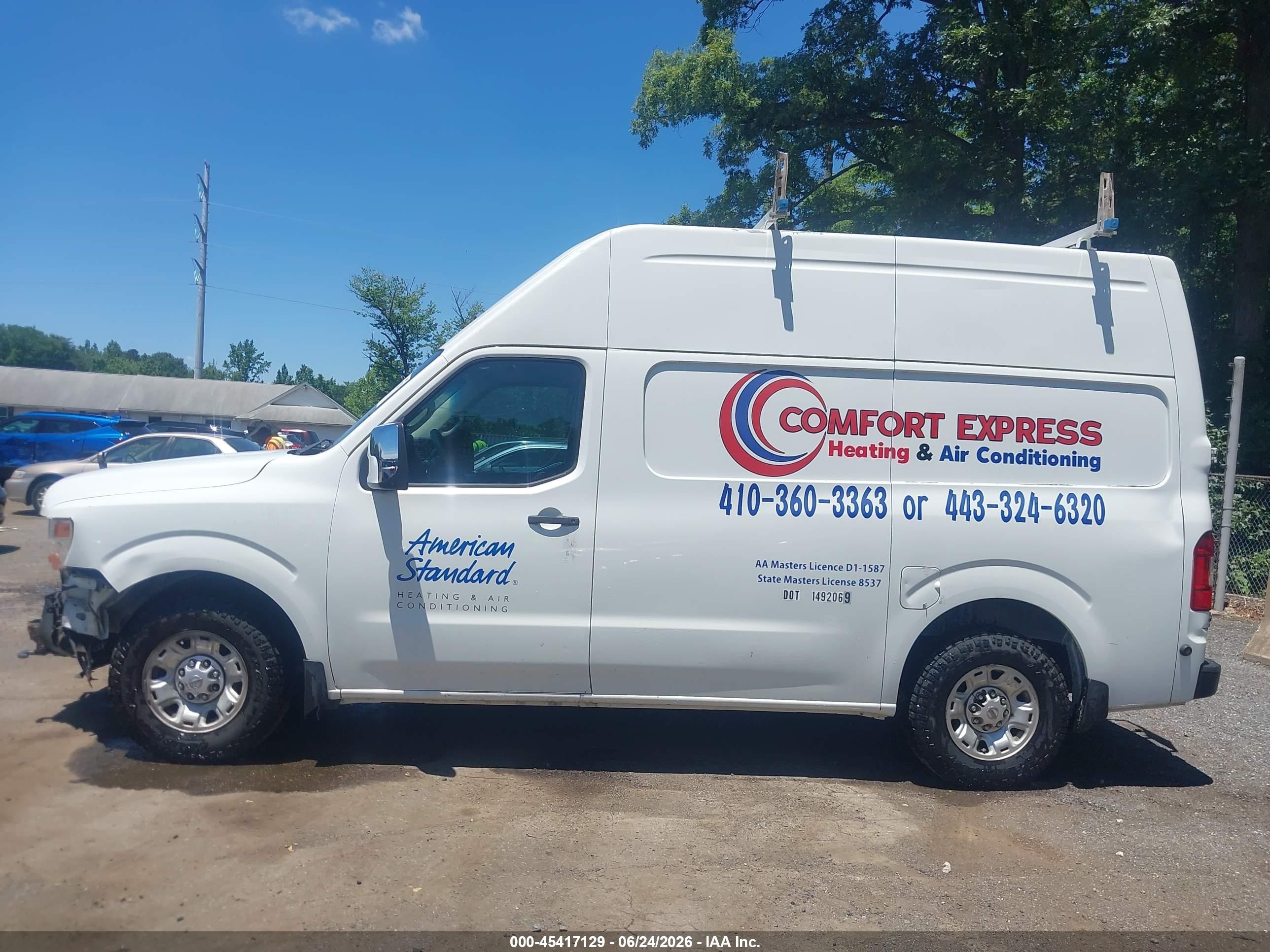 2014 Nissan Nv Cargo Nv3500 Hd Sv V8 White vin: 1N6AF0LX7EN102740
