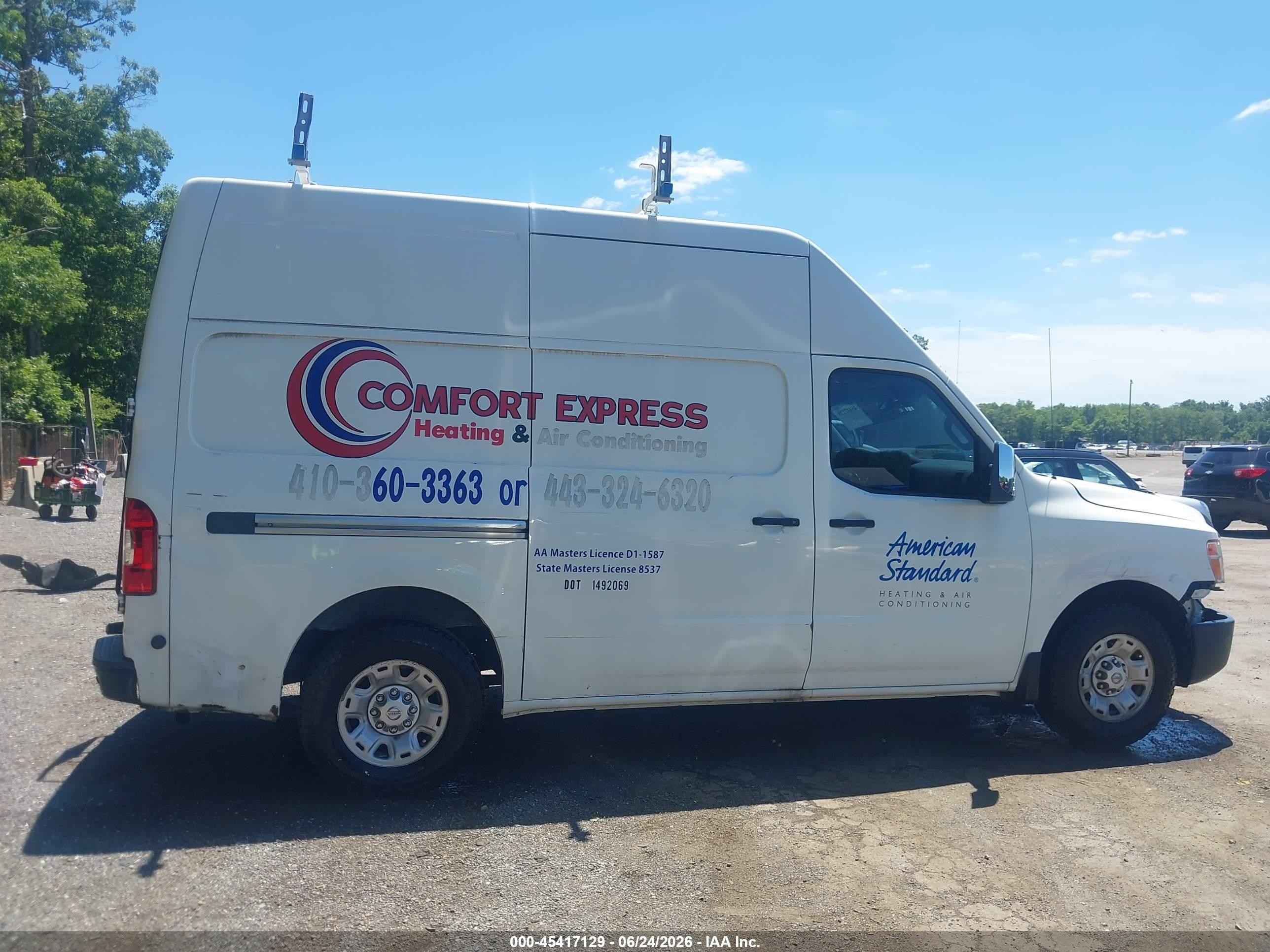 2014 Nissan Nv Cargo Nv3500 Hd Sv V8 White vin: 1N6AF0LX7EN102740