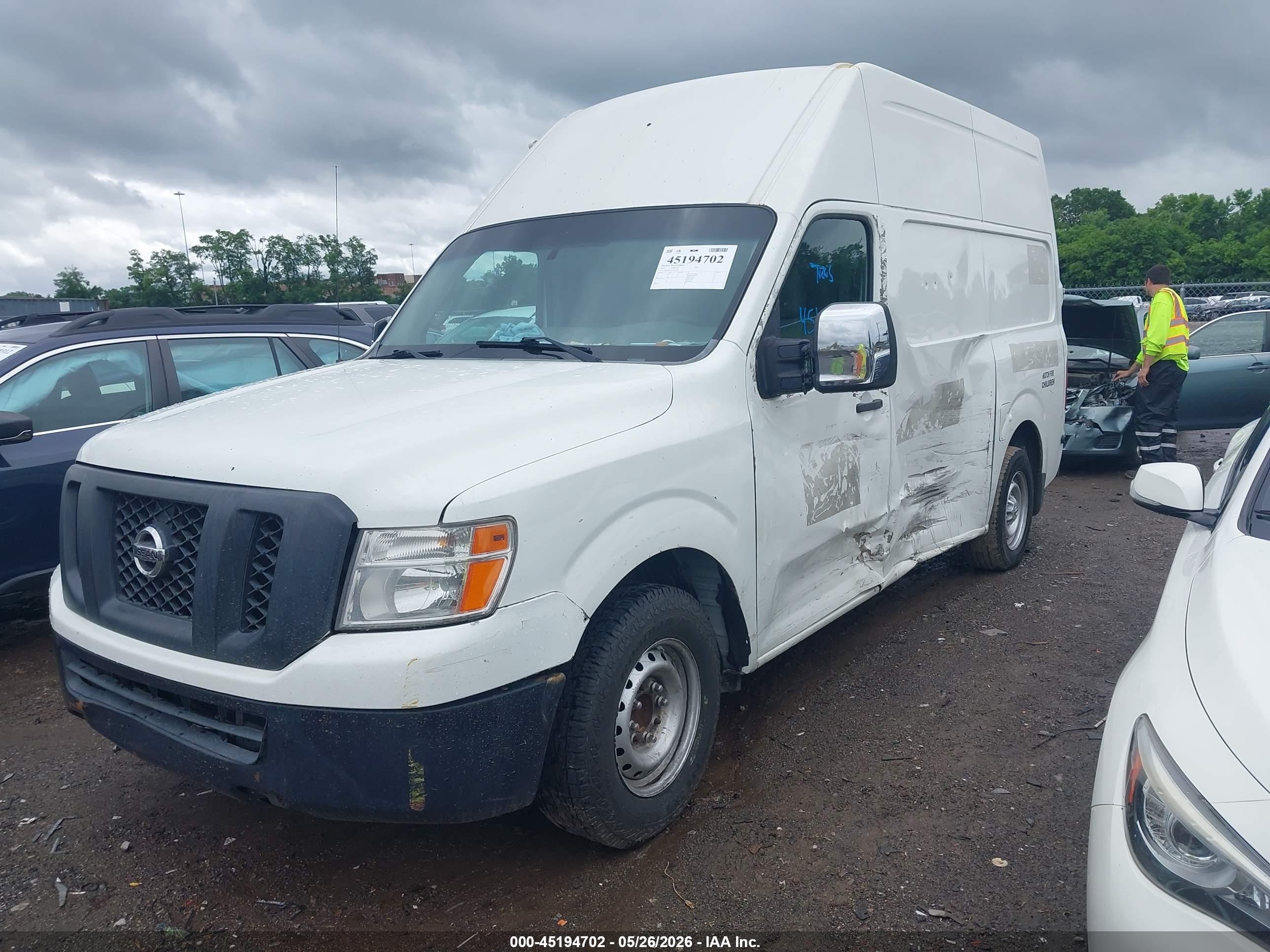 2015 Nissan Nv Cargo Nv2500 Hd S V8 Белый vin: 1N6AF0LY1FN801601