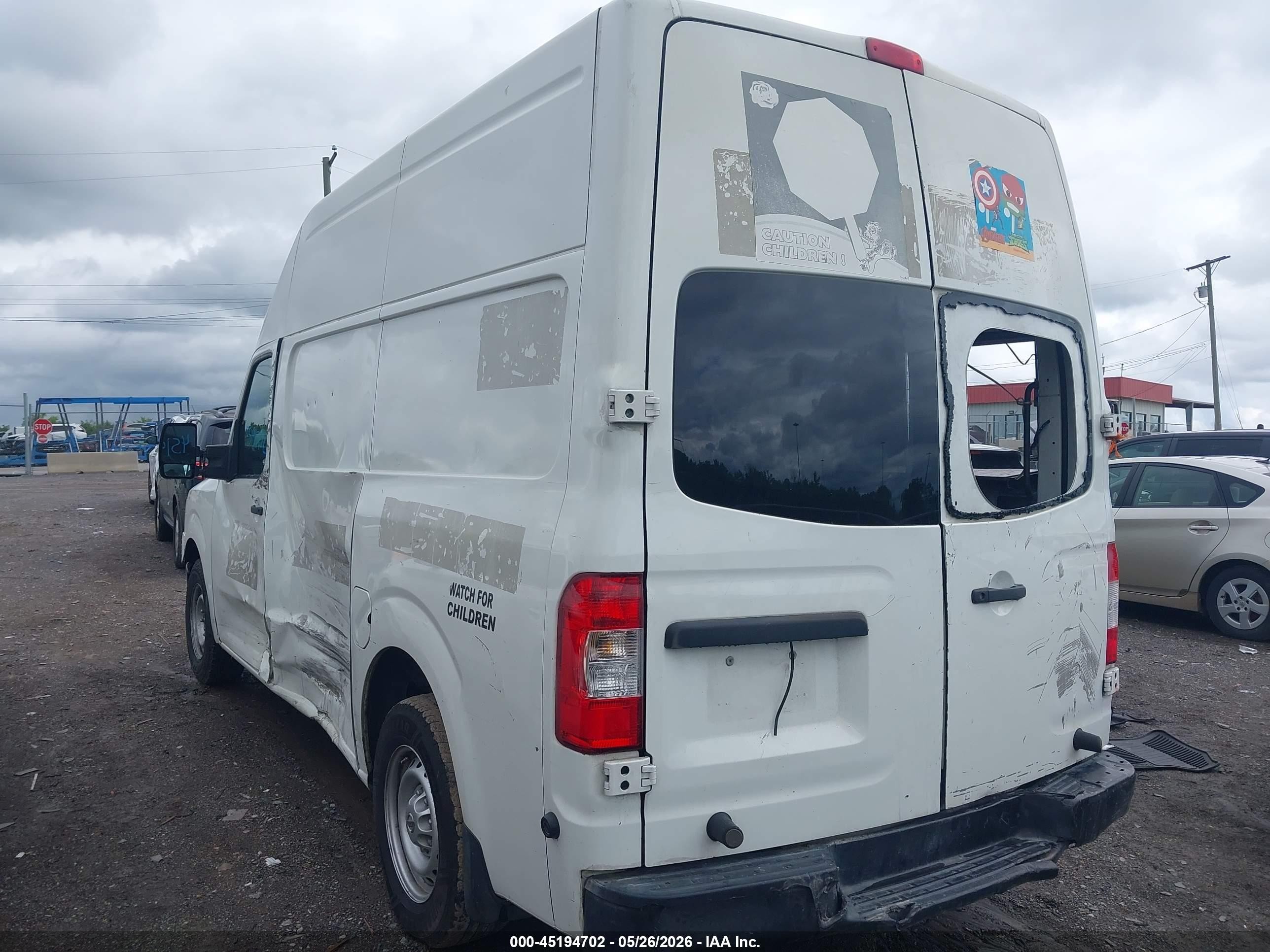 2015 Nissan Nv Cargo Nv2500 Hd S V8 Белый vin: 1N6AF0LY1FN801601