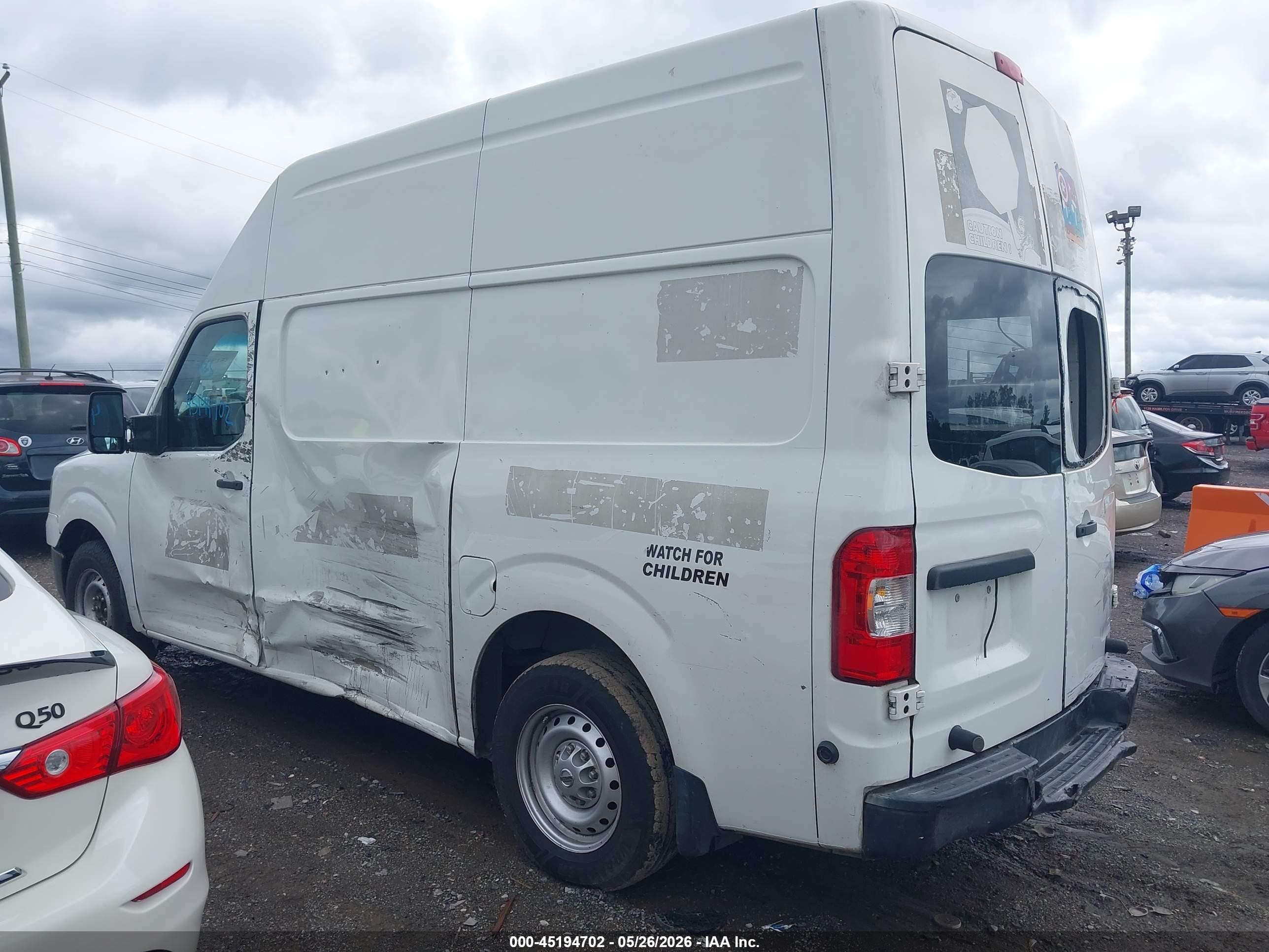 2015 Nissan Nv Cargo Nv2500 Hd S V8 Белый vin: 1N6AF0LY1FN801601