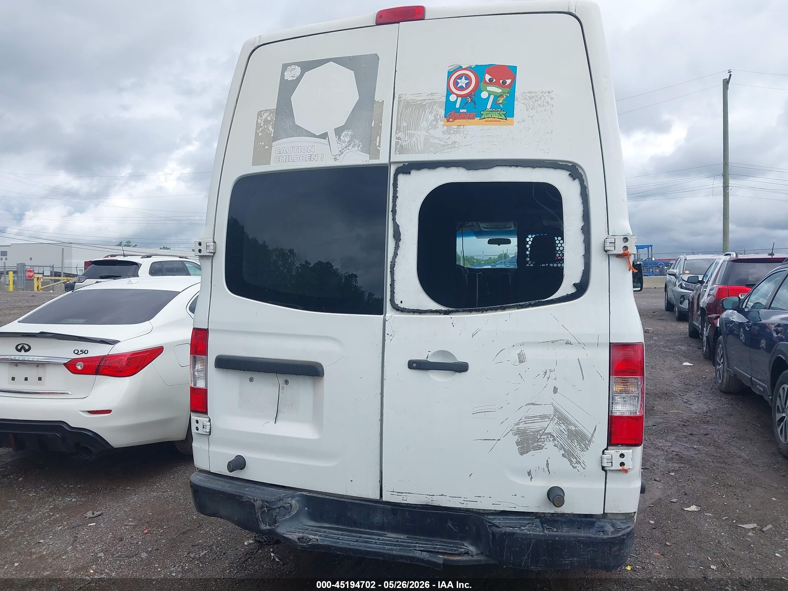2015 Nissan Nv Cargo Nv2500 Hd S V8 Белый vin: 1N6AF0LY1FN801601
