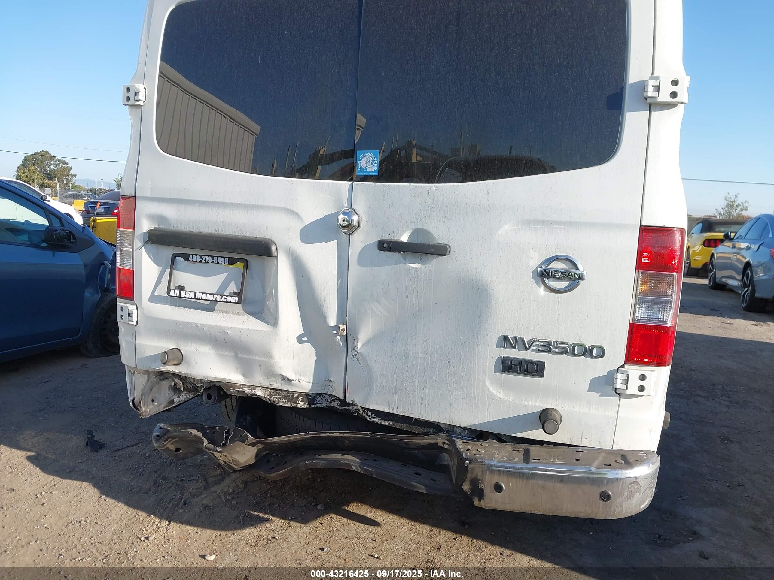 2013 Nissan Nv Cargo Nv3500 Hd Sv V8 White vin: 1N6AF0LY2DN110753