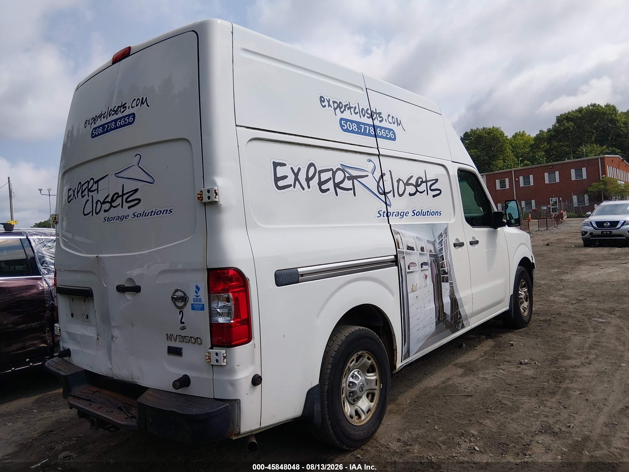 2014 Nissan Nv Cargo Nv3500 Hd Sv V8 White vin: 1N6AF0LY9EN107298