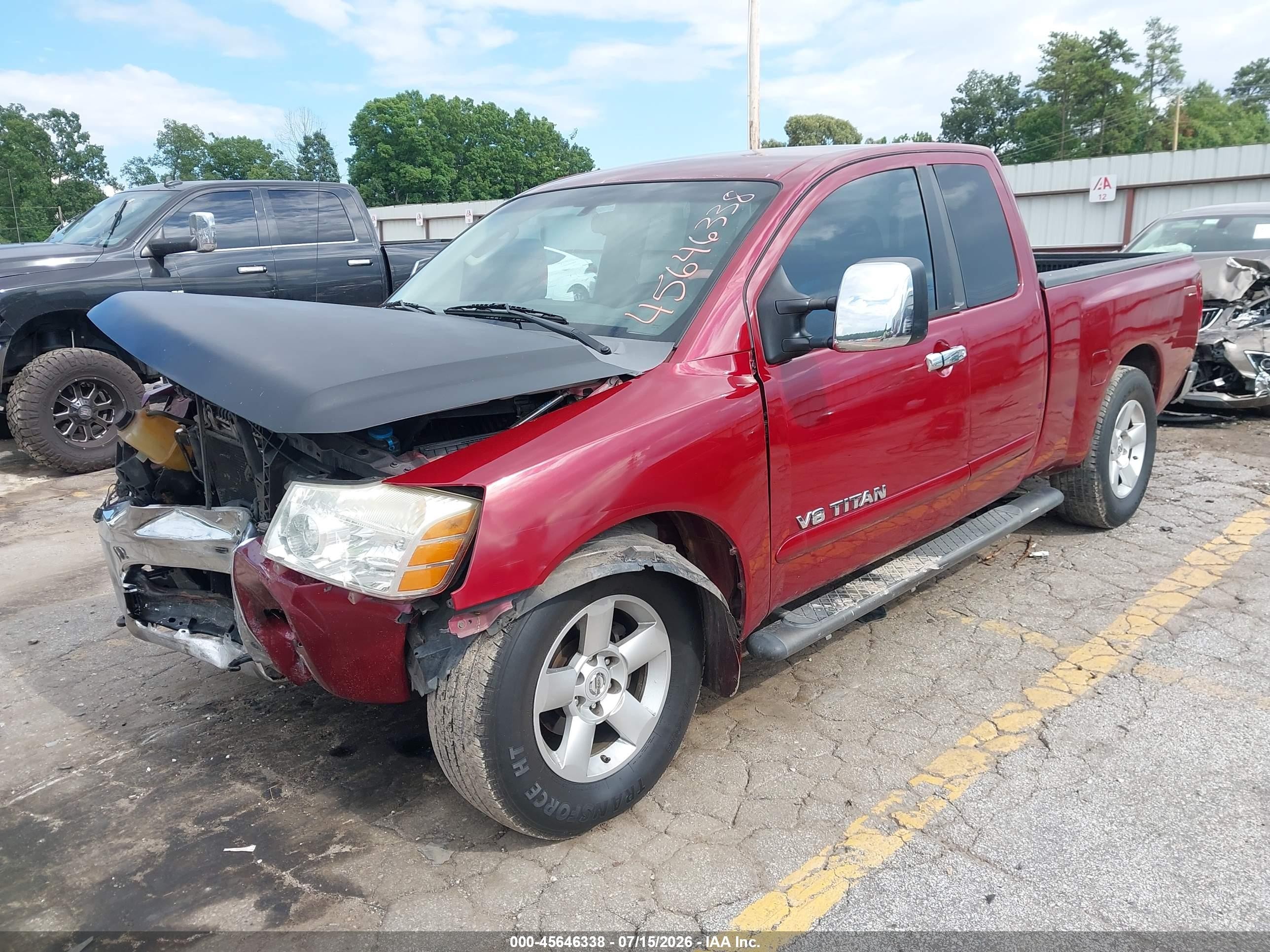 2005 Nissan Titan Se Red vin: 1N6BA06A05N569721