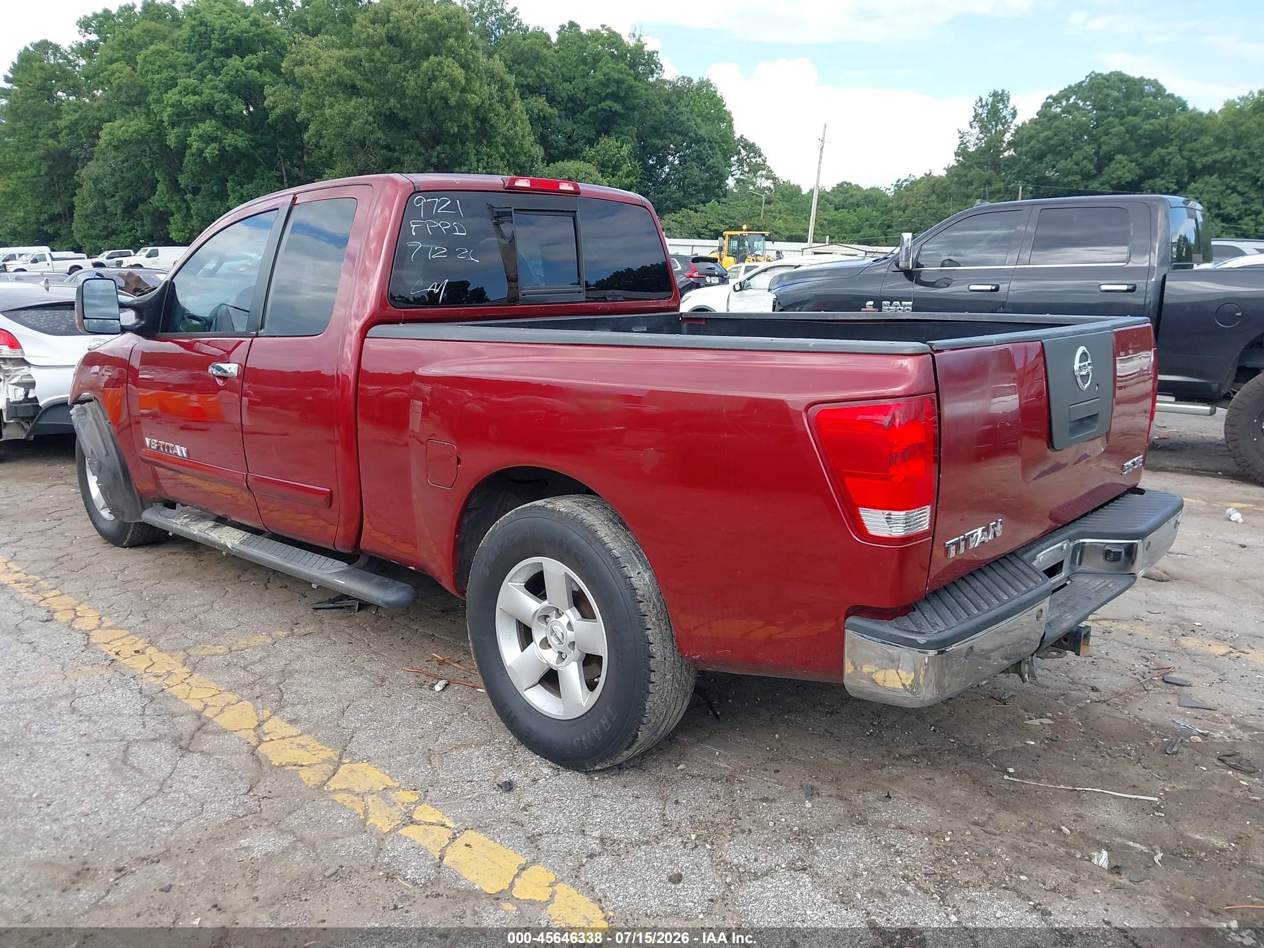 2005 Nissan Titan Se Red vin: 1N6BA06A05N569721