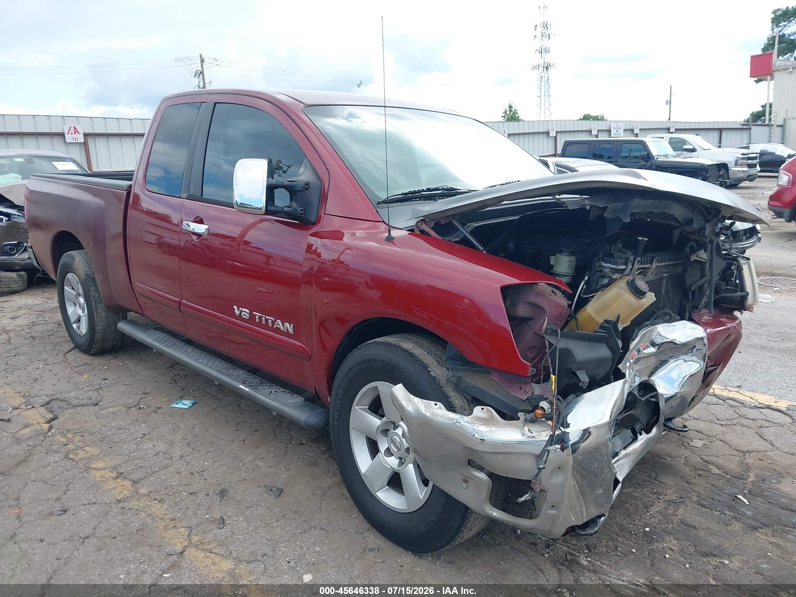2005 Nissan Titan Se Red vin: 1N6BA06A05N569721