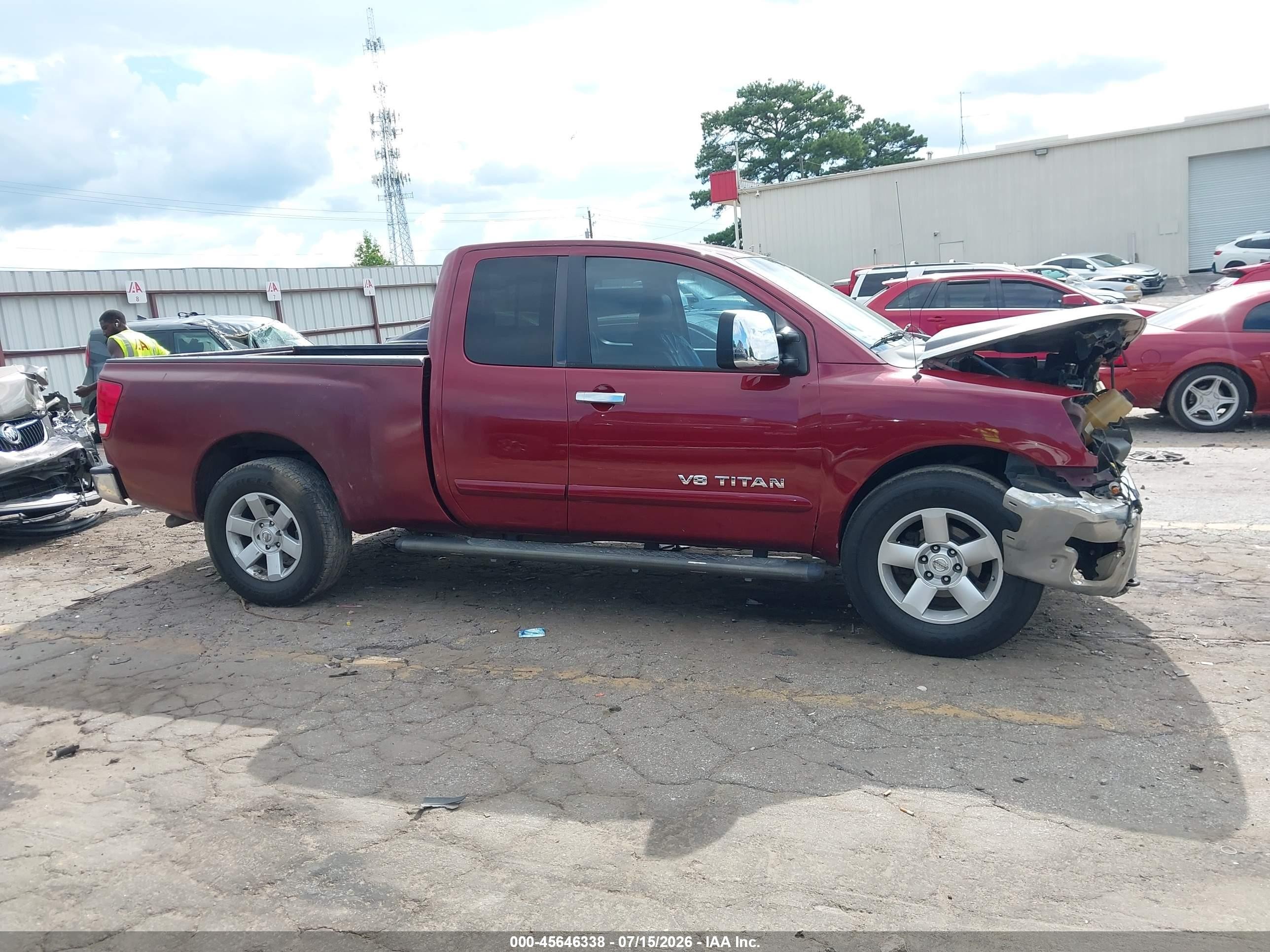 2005 Nissan Titan Se Red vin: 1N6BA06A05N569721