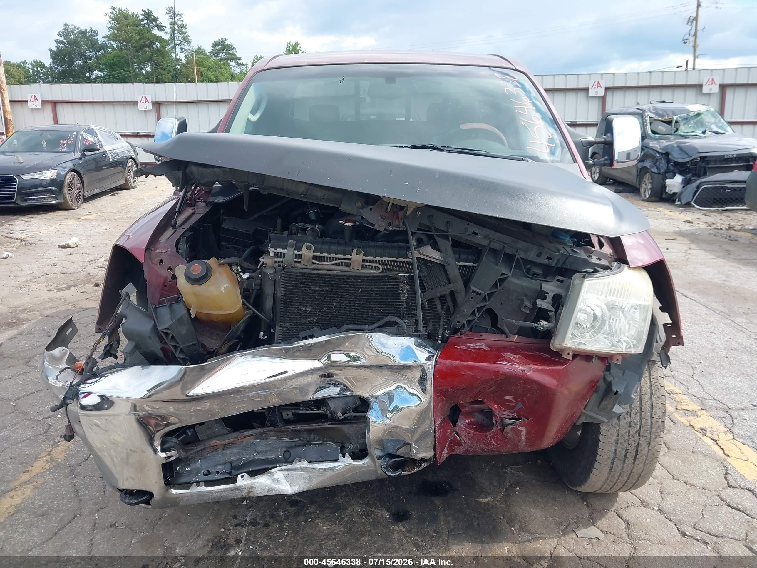 2005 Nissan Titan Se Red vin: 1N6BA06A05N569721