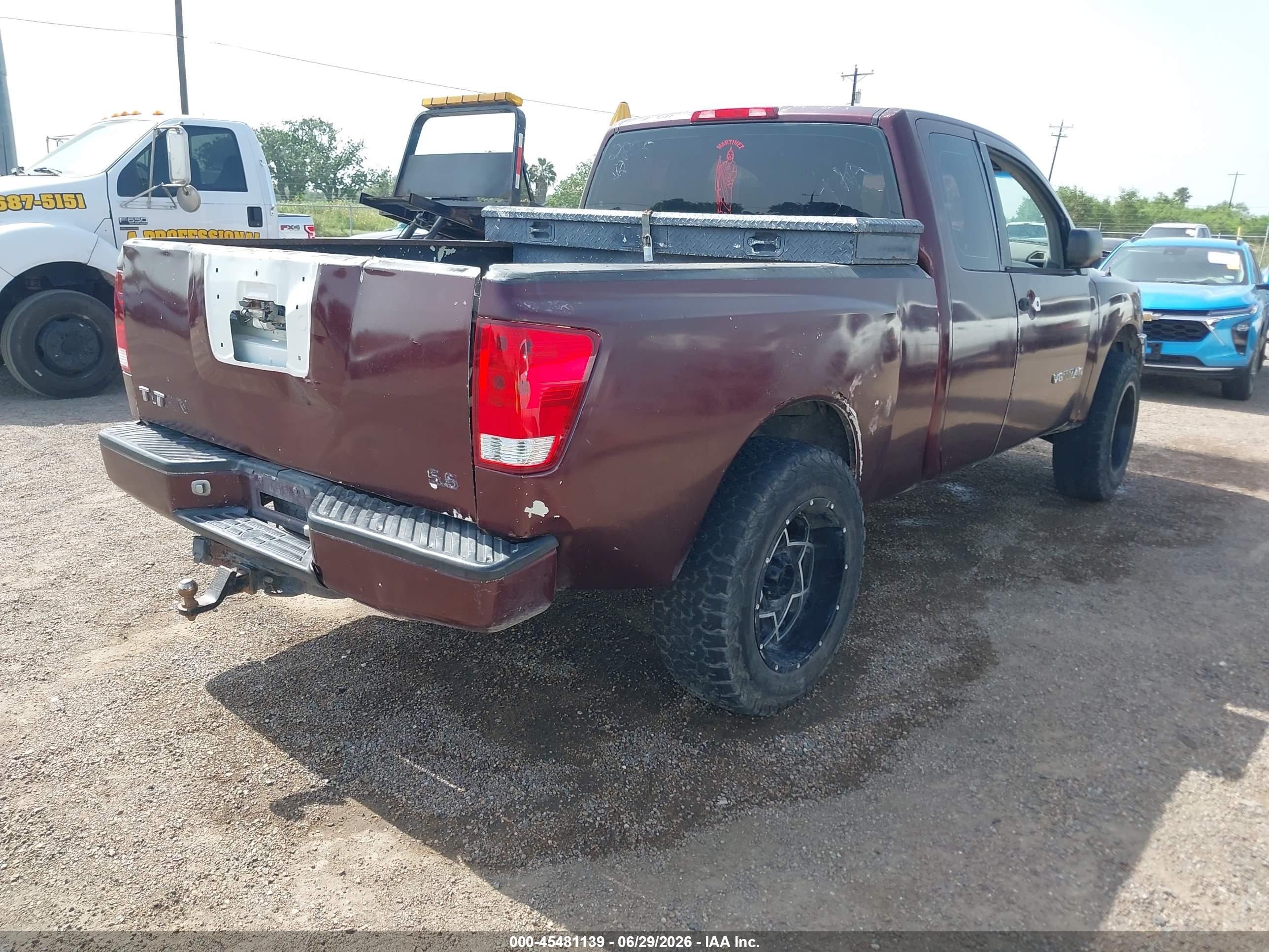 2006 Nissan Titan Xe Темно-бордовый vin: 1N6BA06A06N512825