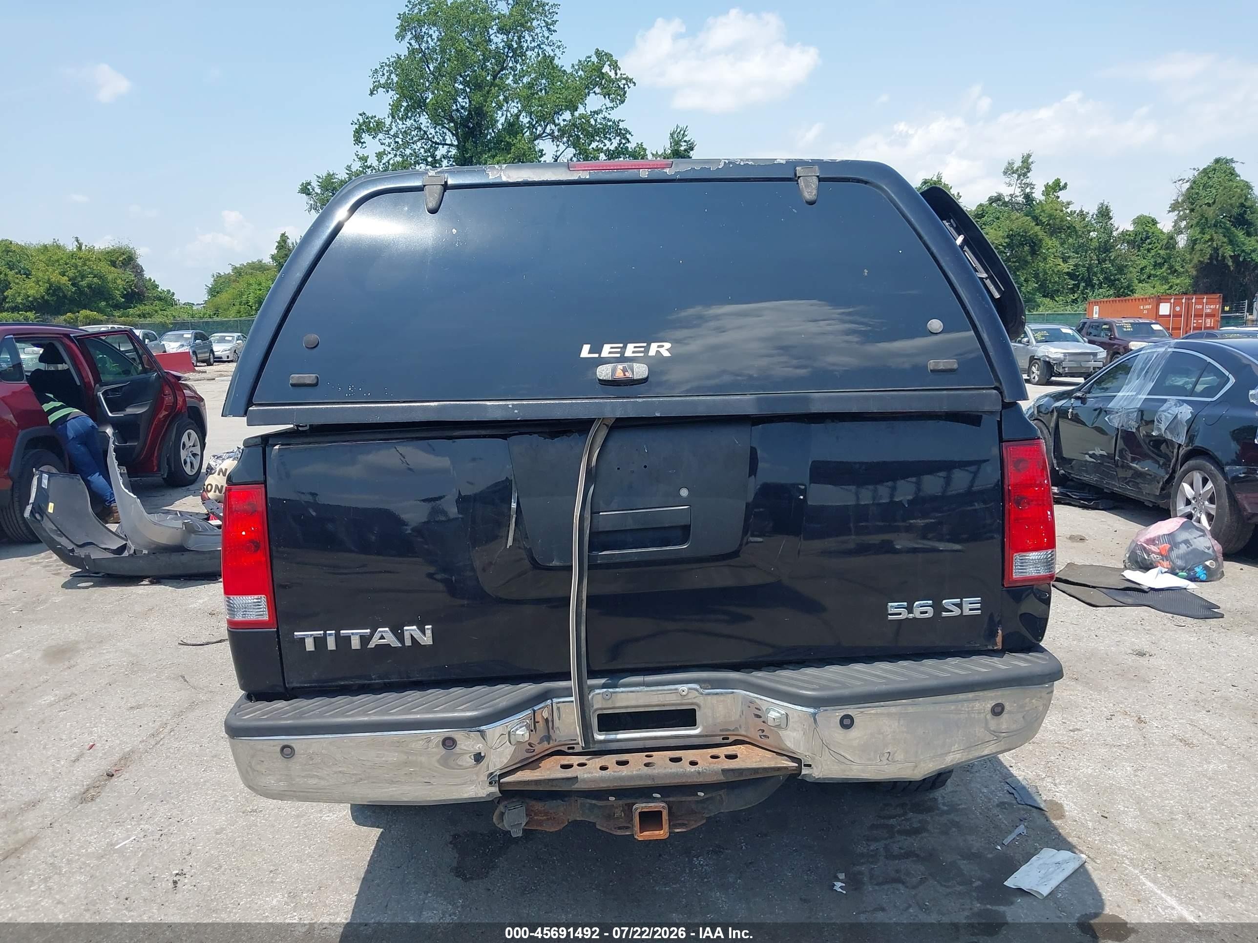 2006 Nissan Titan Se Black vin: 1N6BA06A06N519810