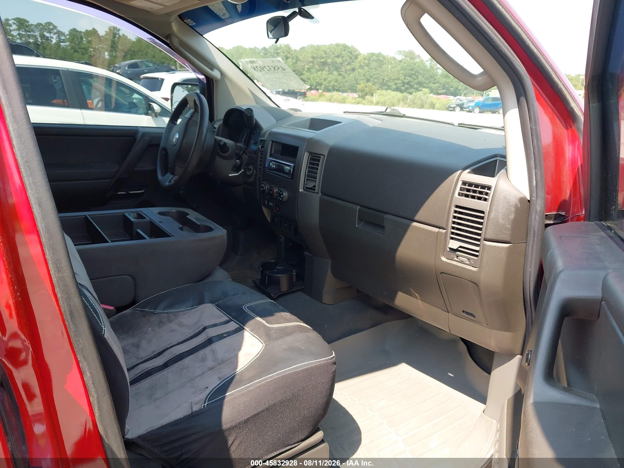 2007 Nissan Titan Xe Red vin: 1N6BA06A07N221260
