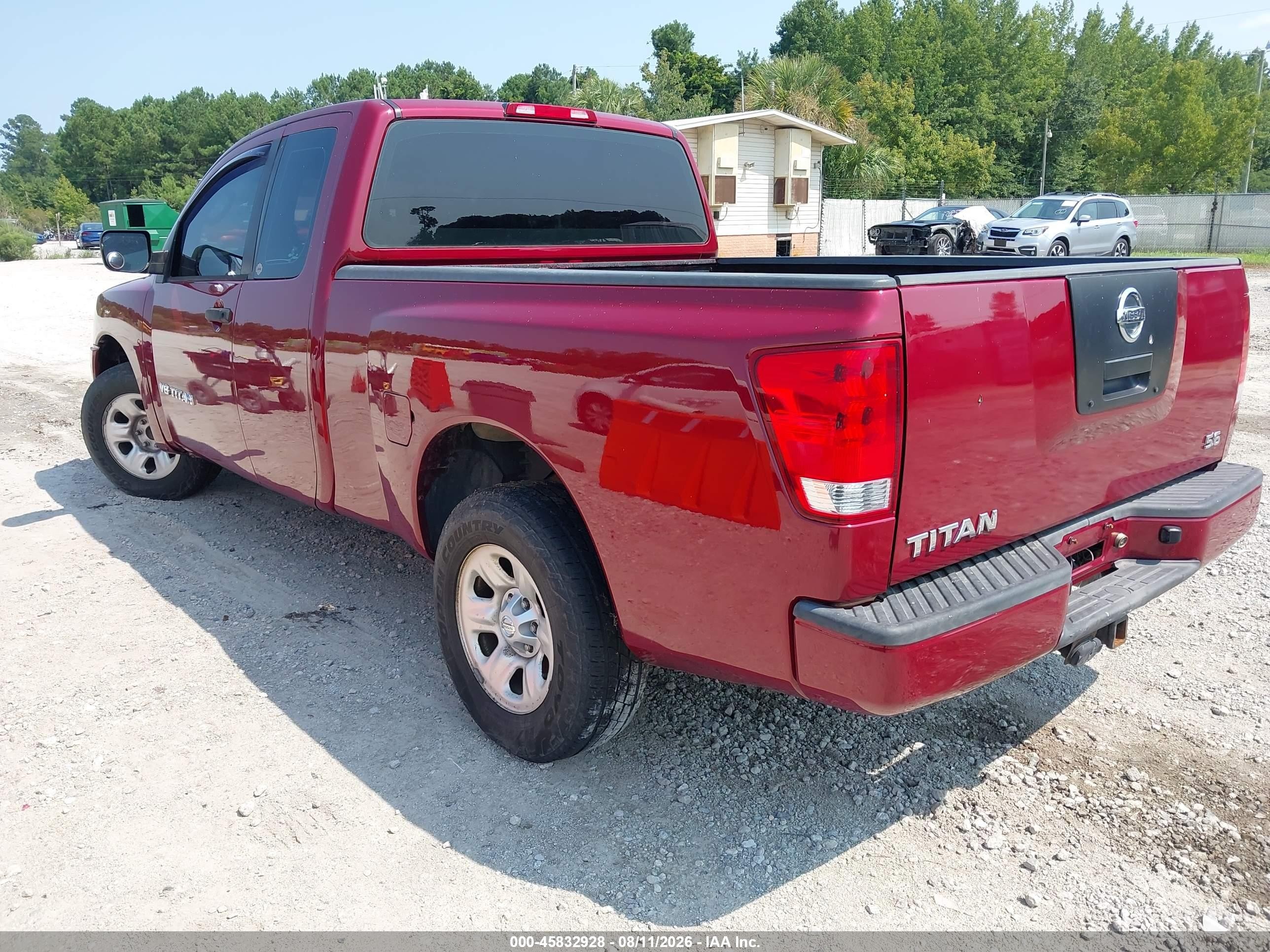 2007 Nissan Titan Xe Red vin: 1N6BA06A07N221260