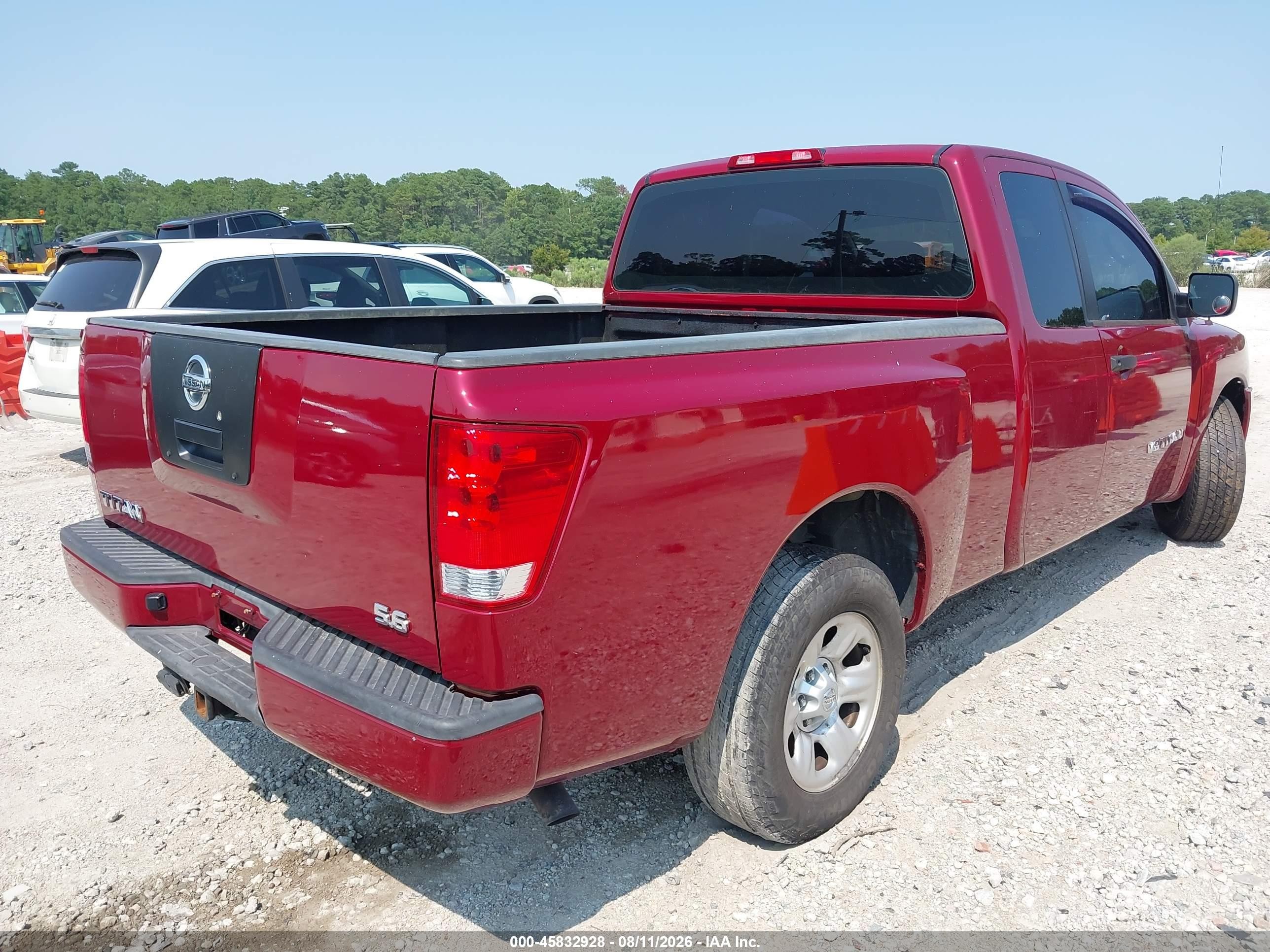 2007 Nissan Titan Xe Red vin: 1N6BA06A07N221260