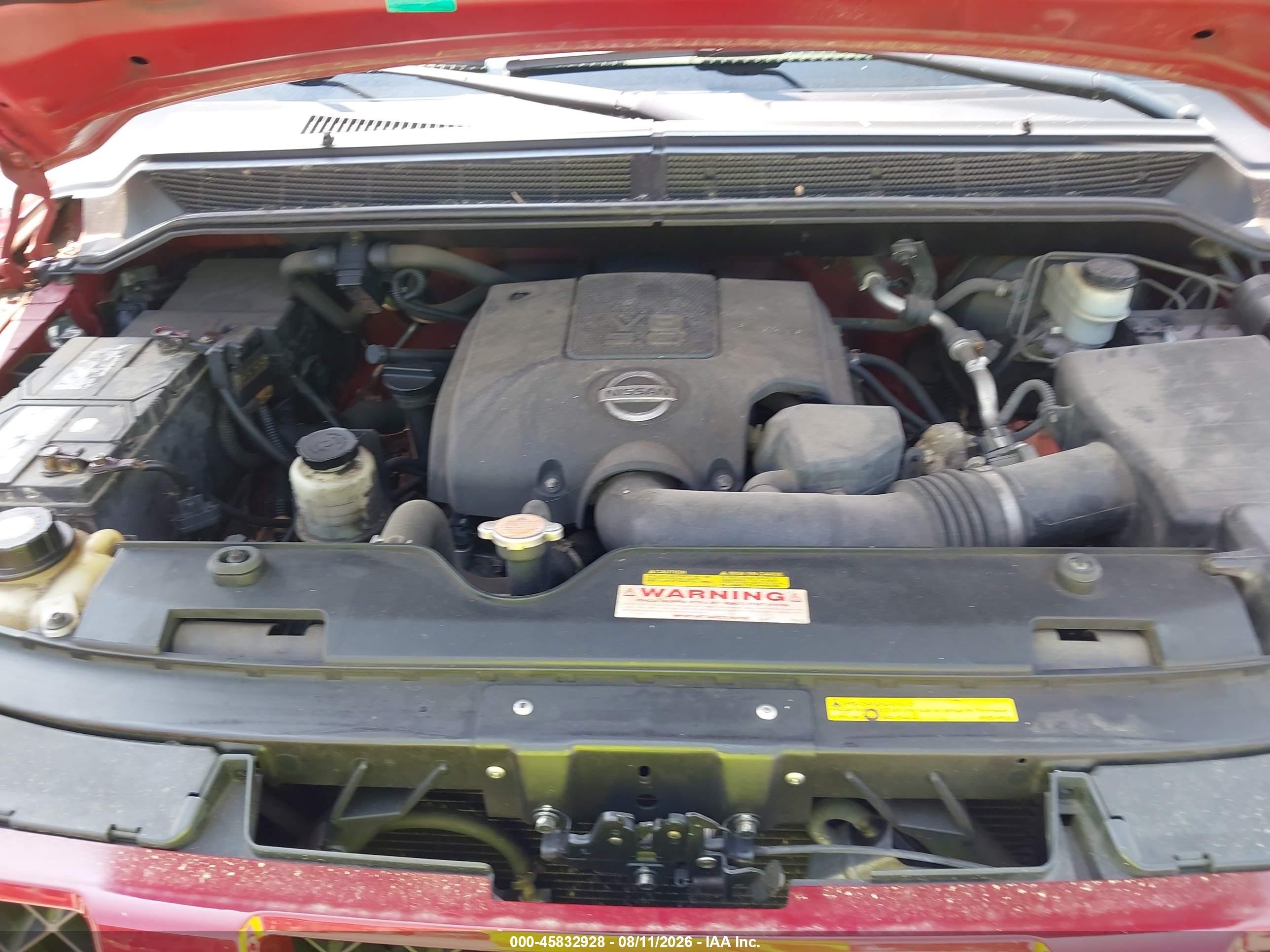 2007 Nissan Titan Xe Red vin: 1N6BA06A07N221260