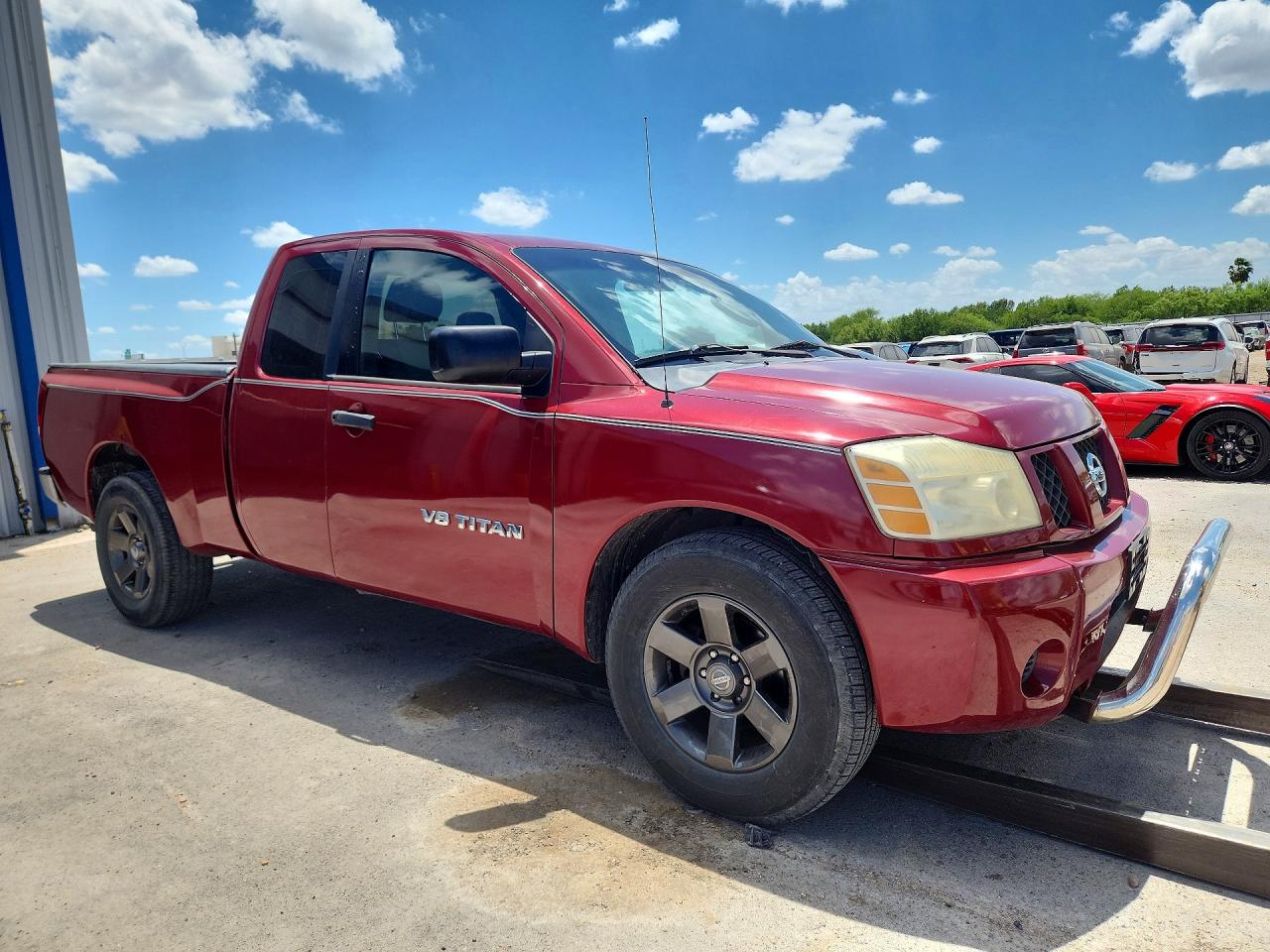 2005 Nissan Titan Xe Red vin: 1N6BA06A45N523776
