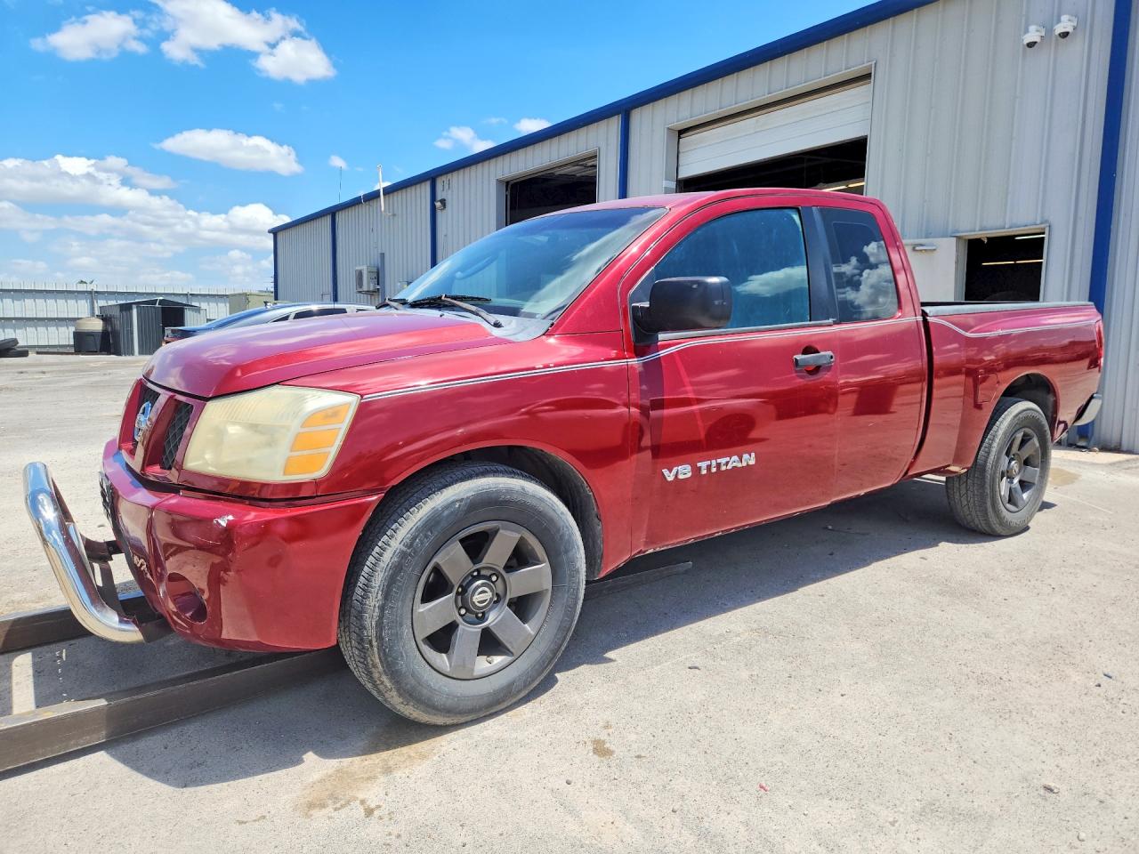 2005 Nissan Titan Xe Red vin: 1N6BA06A45N523776