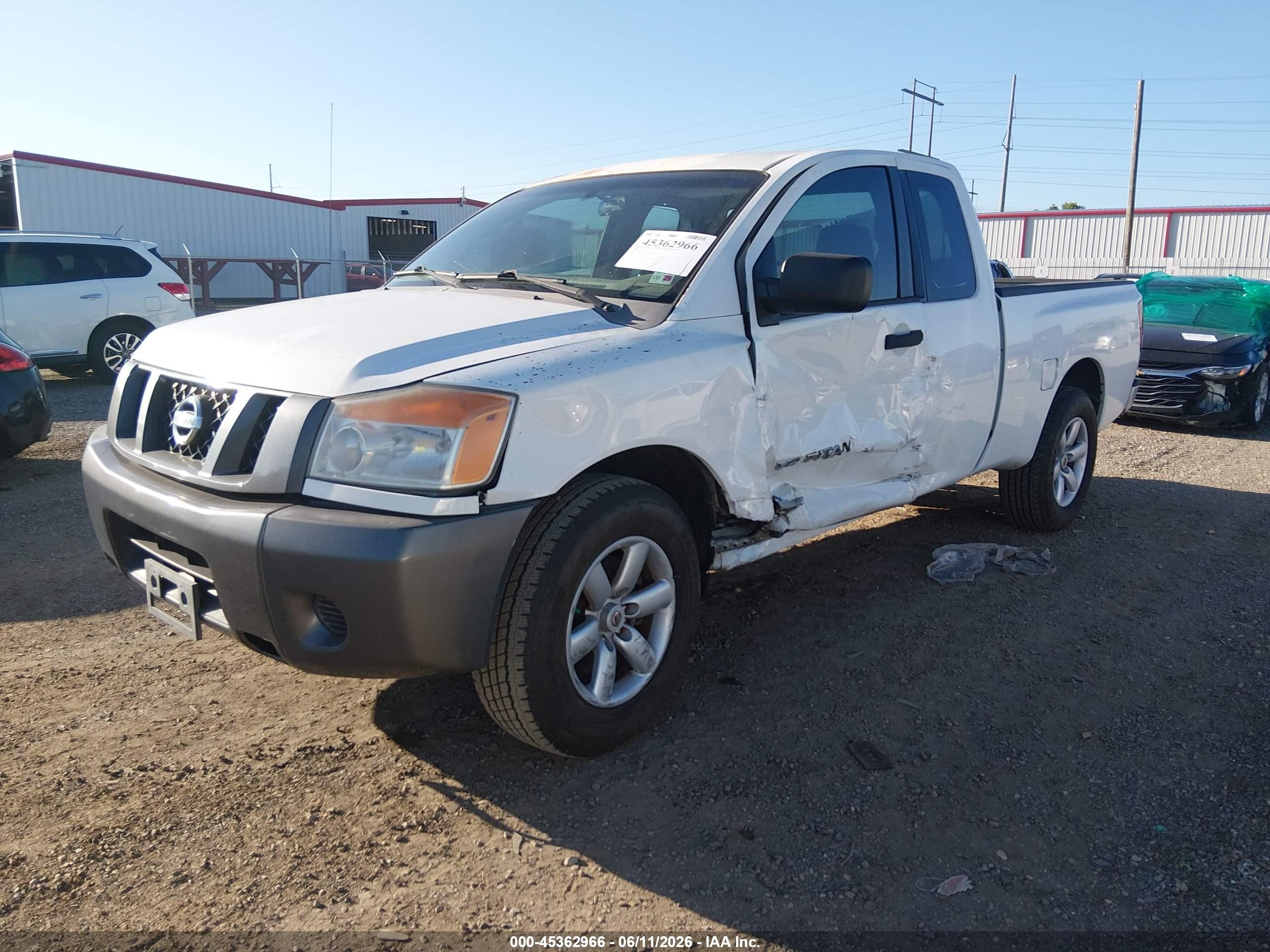 2008 Nissan Titan Xe Белый vin: 1N6BA06A48N312503