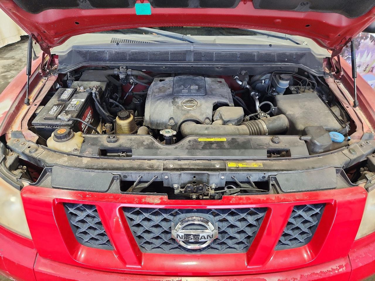 2008 Nissan Titan Xe Ffv Red vin: 1N6BA06A48N339653