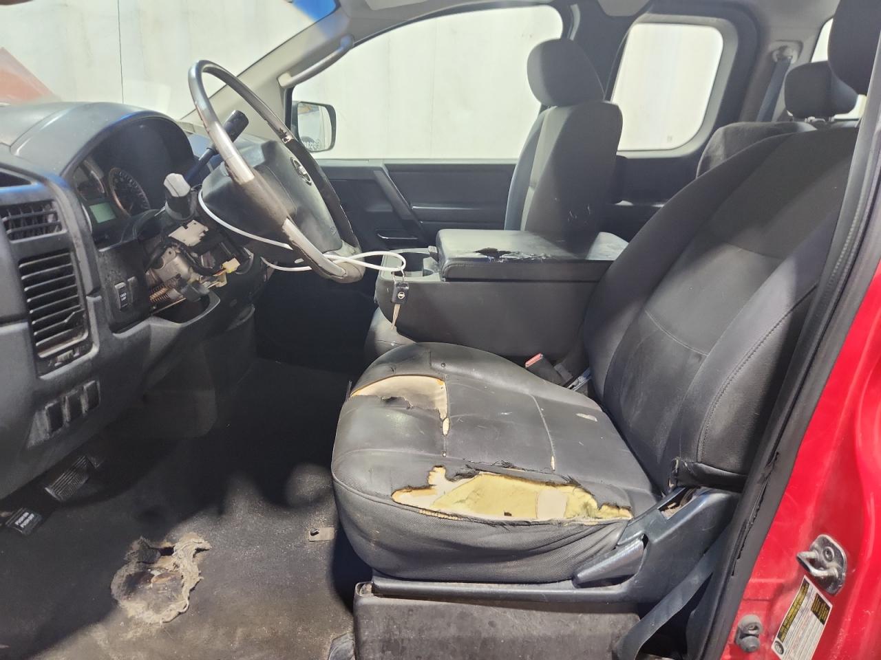 2008 Nissan Titan Xe Ffv Red vin: 1N6BA06A48N339653 Damage: Steering Wheel, Cut, > 12 Inches