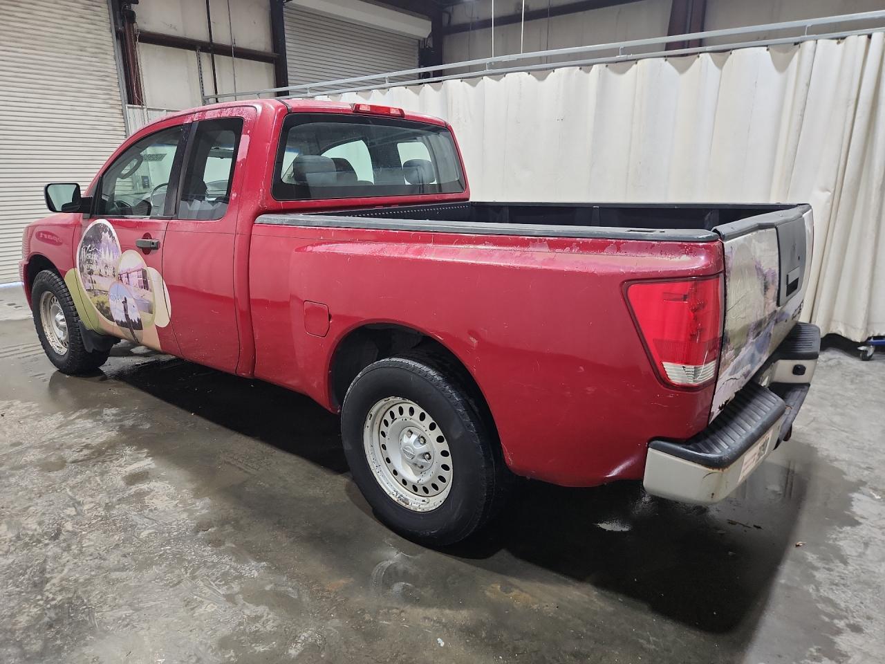 2008 Nissan Titan Xe Ffv Red vin: 1N6BA06A48N339653 Damage: Left Bed Side, Multiple Dents/Paint Damage, 4