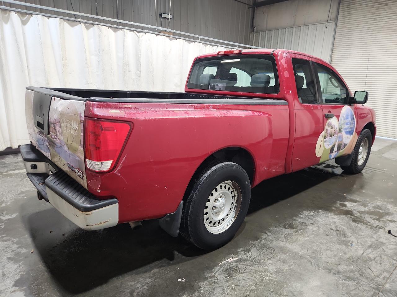 2008 Nissan Titan Xe Ffv Red vin: 1N6BA06A48N339653 Damage: Right Bed Side, Dent(S) W/ Paint Dmg, 5 To 6 Inches
