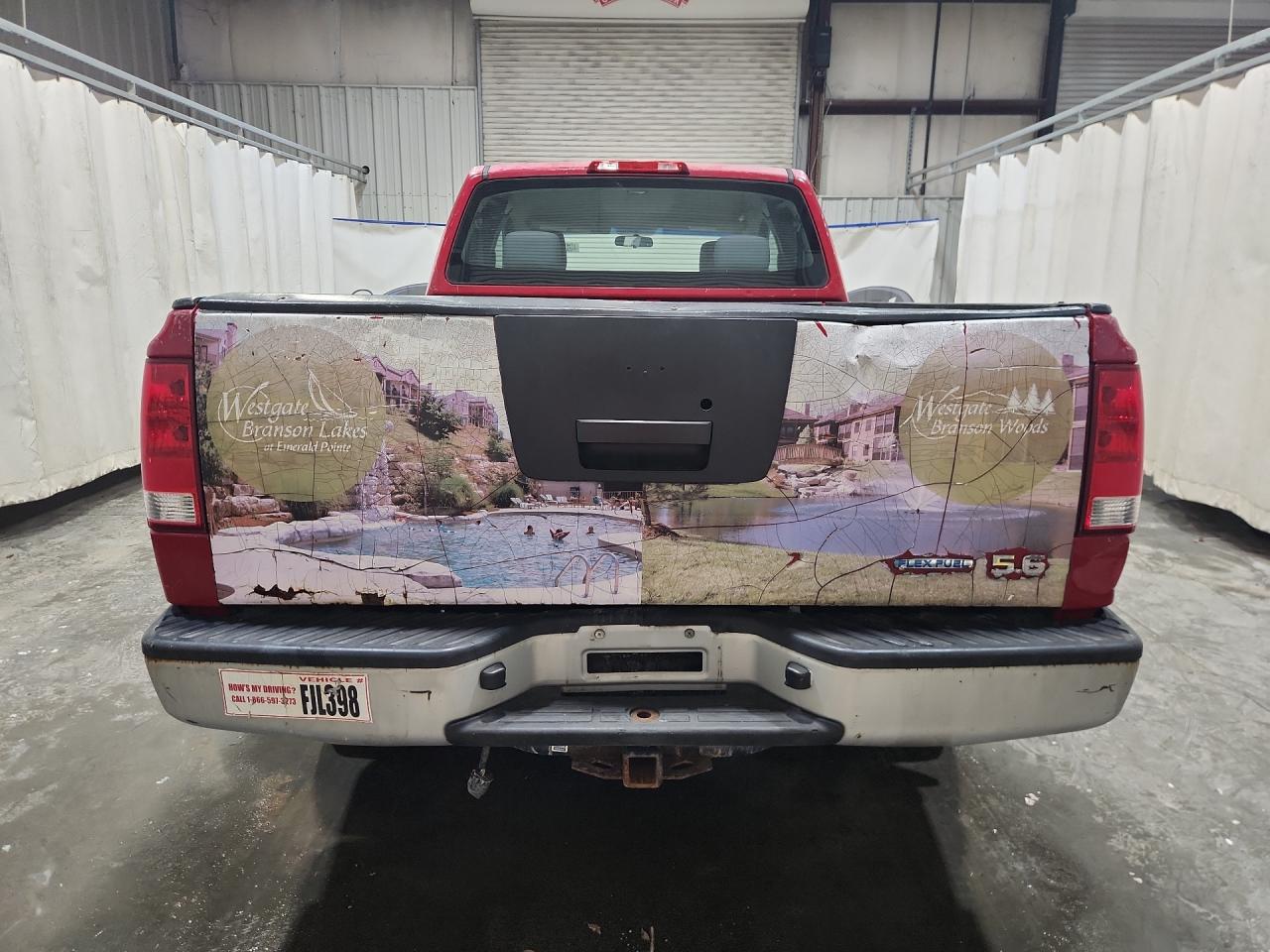 2008 Nissan Titan Xe Ffv Red vin: 1N6BA06A48N339653 Damage: Rear Metal Bumper Painted, Multiple Dents/Paint Damage, 2