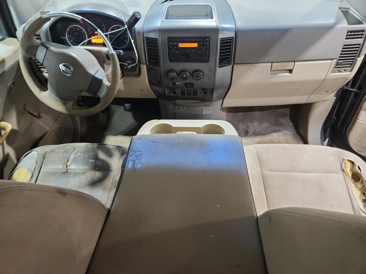2008 Nissan Titan Xe Ffv Black vin: 1N6BA06A48N360650 Damage: Right Front Seat, Worn, Replacement Required