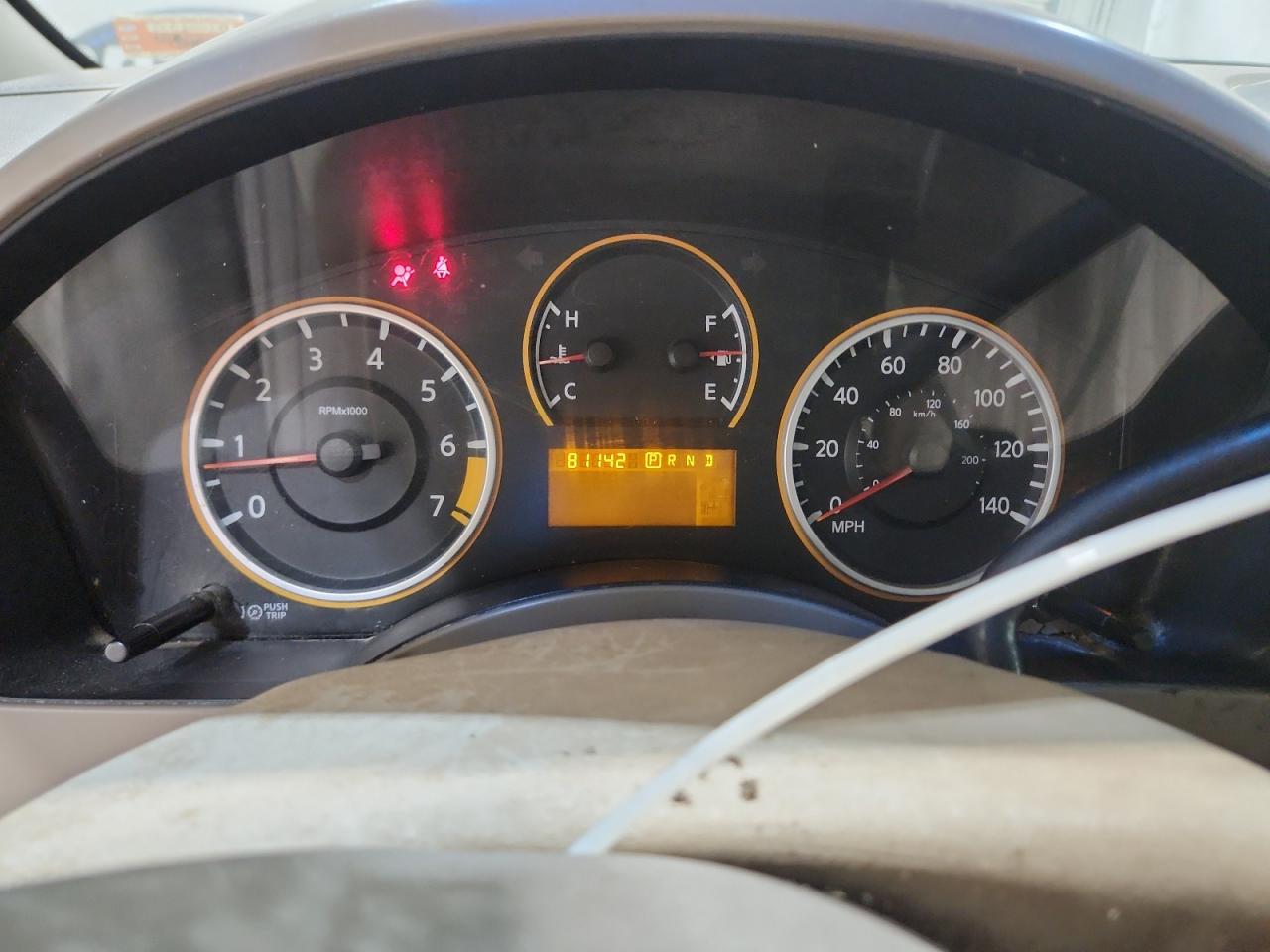2008 Nissan Titan Xe Ffv Black vin: 1N6BA06A48N360650 Damage: Warning Light - Air Bag, On, Unacceptable